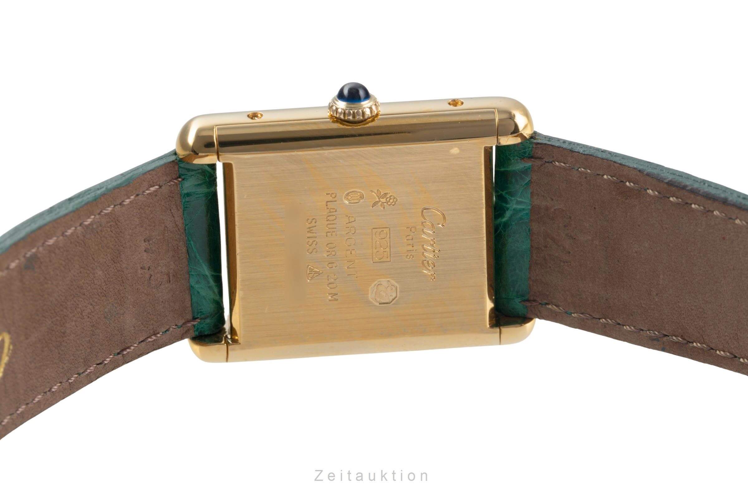 Cartier Vermeil plata banada en oro cuerda manual unisex  [2500749]