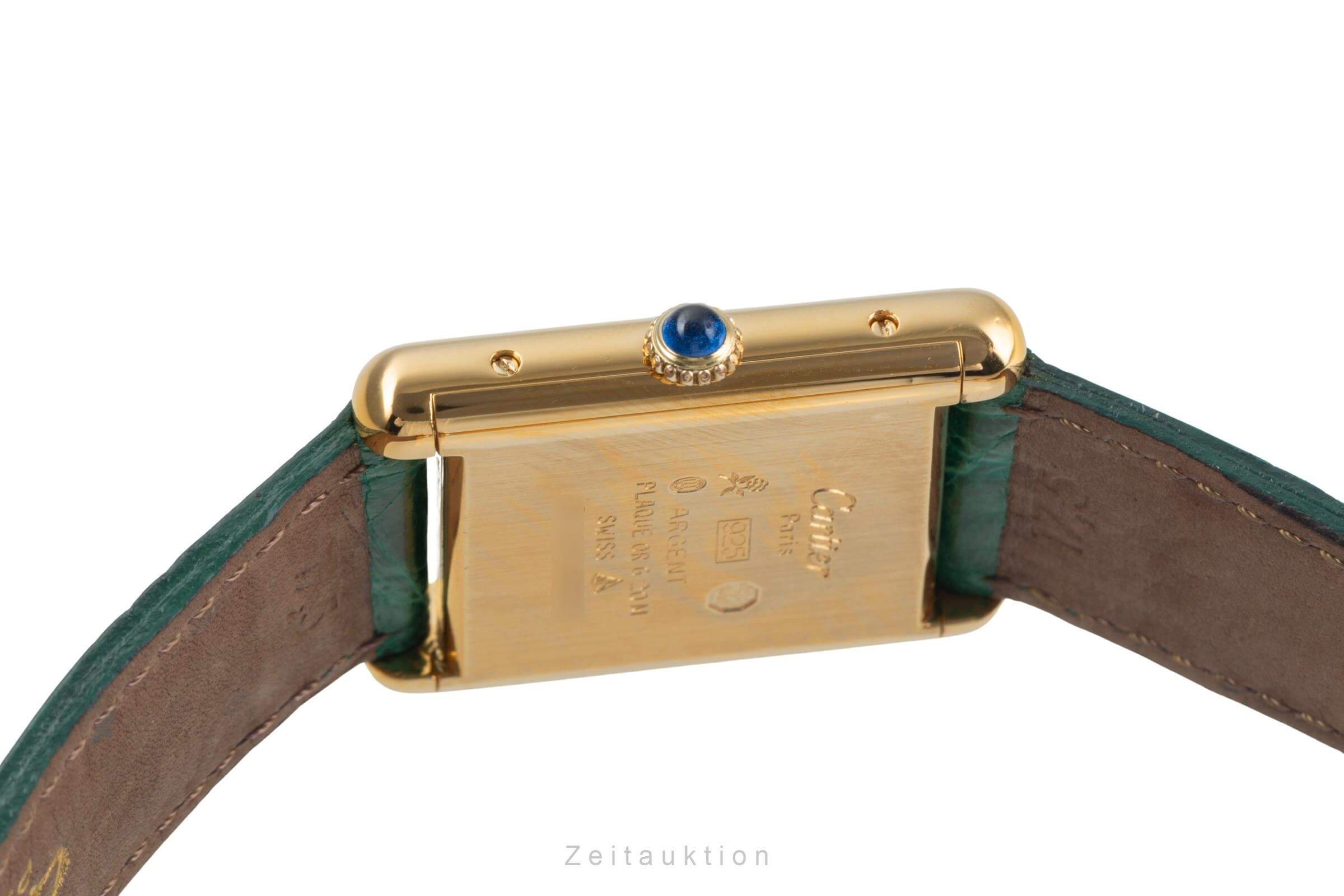 Cartier Vermeil plata banada en oro cuerda manual unisex  [2500749]