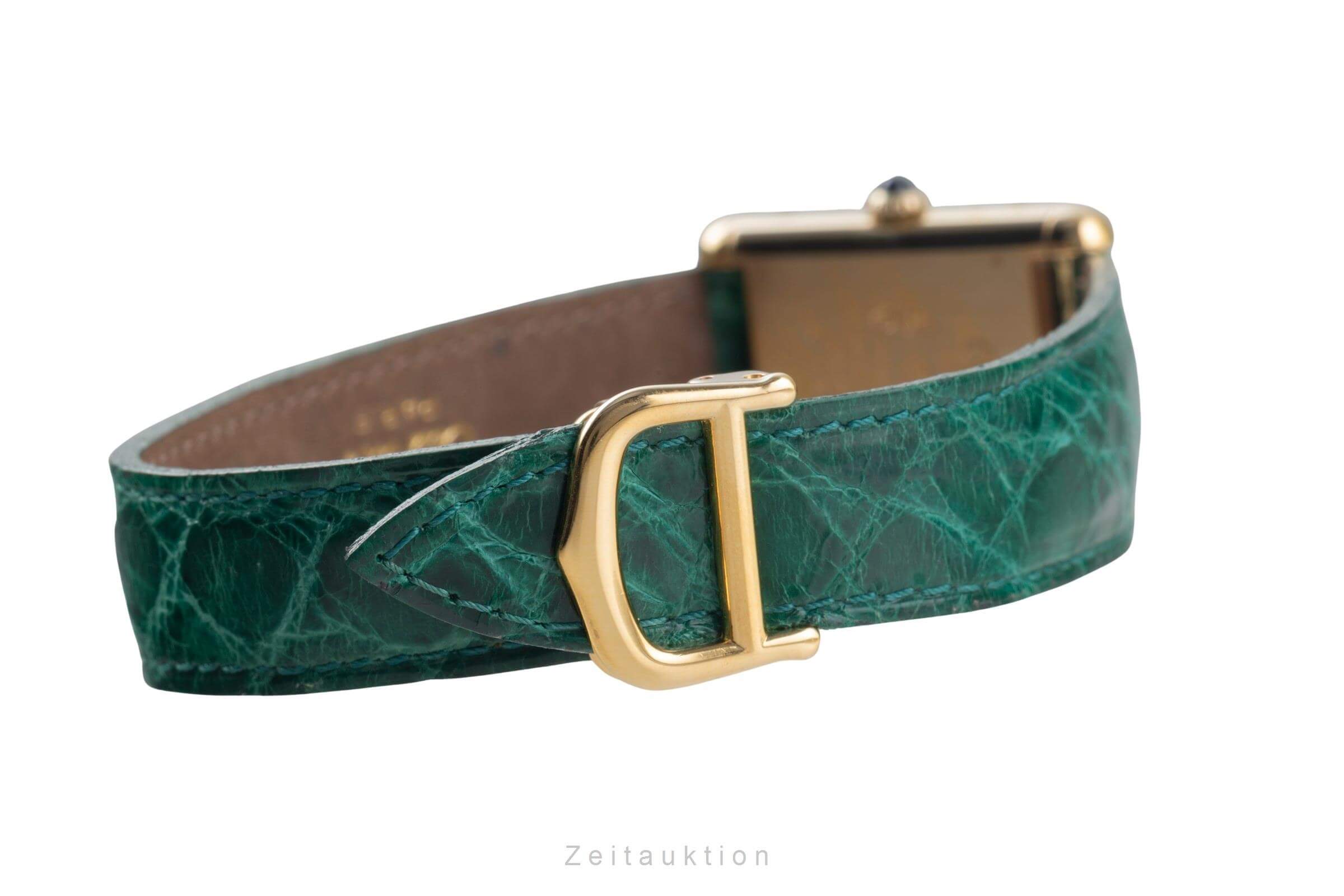 Cartier Vermeil plata banada en oro cuerda manual unisex  [2500749]