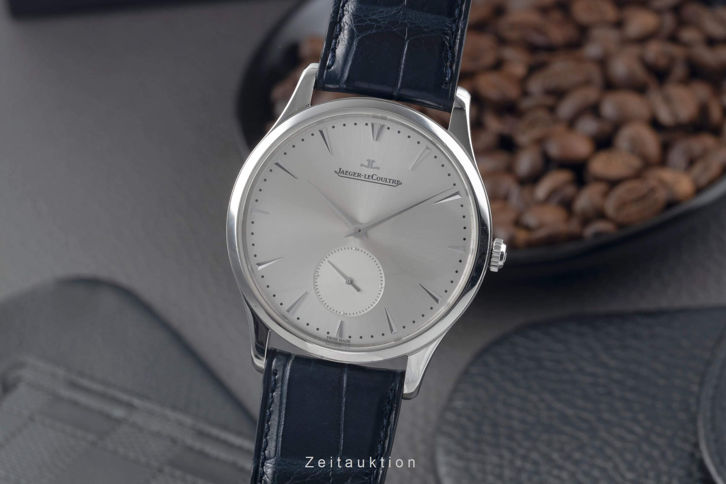 Jaeger LeCoultre Master Ultra Thin acier automatique montre pour hommes Q1358420  174.8.90.S LP: 10300EUR  [2500797]