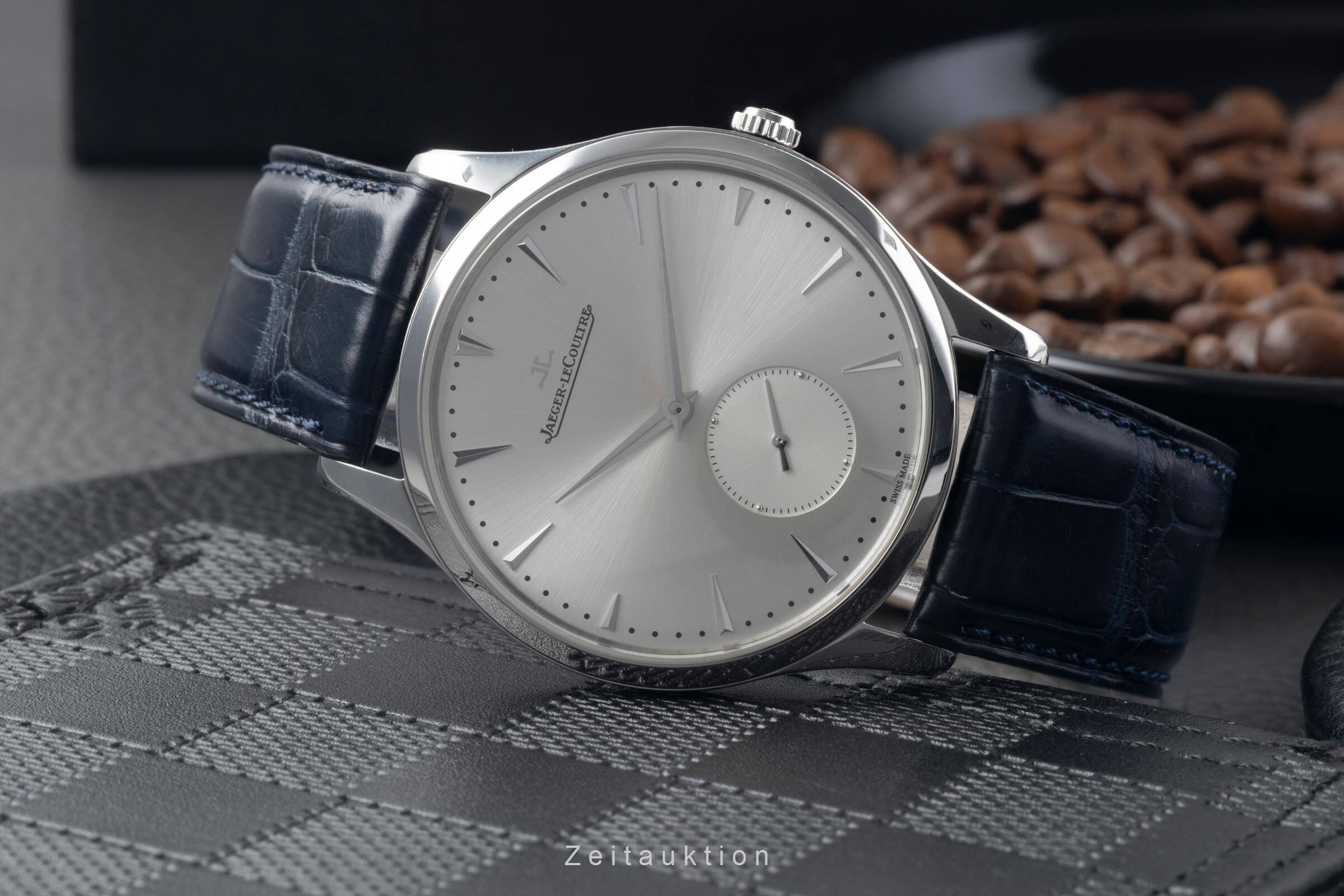 Jaeger LeCoultre Master Ultra Thin acier automatique montre pour hommes Q1358420  174.8.90.S LP: 10300EUR  [2500797]