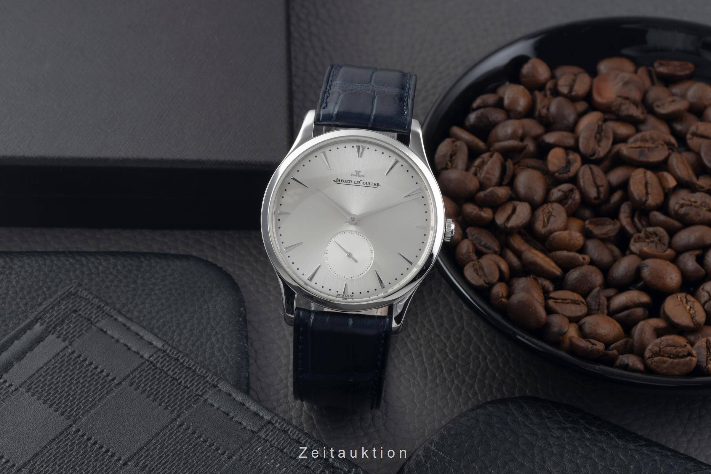 Jaeger LeCoultre Master Ultra Thin acier automatique montre pour hommes Q1358420  174.8.90.S LP: 10300EUR  [2500797]