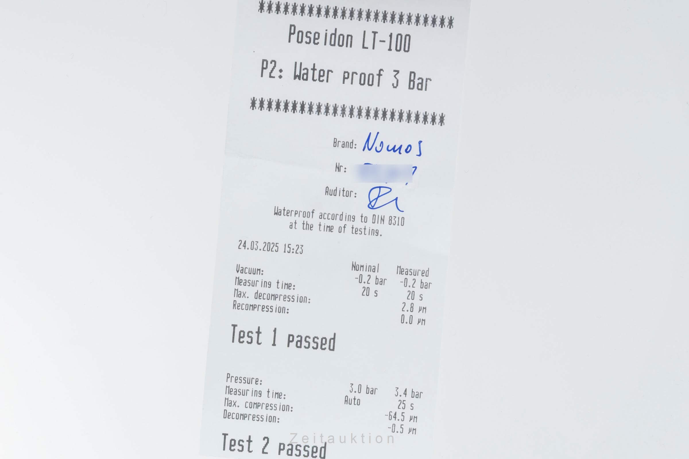 Nomos Zürich Automatik Datum Edelstahl Herrenuhr Ref. 802 Box & Papiere 2016 [2500822]