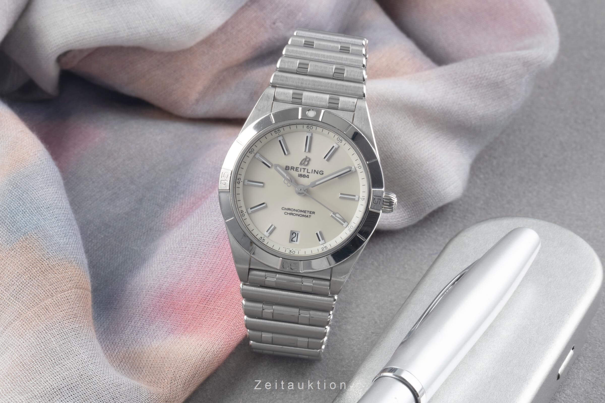 Breitling Chronomat 36 Edelstahl Automatik Ref. A10380101A3A1 Box & Papiere  [2500838]