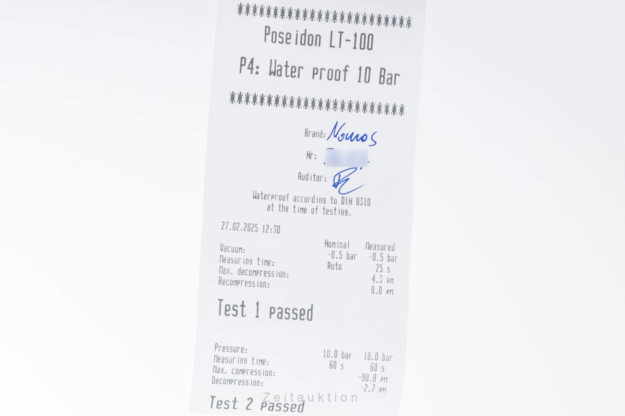 Nomos Ahoi steel automatic men's watch 552 LP: 3820EUR  [2500857]