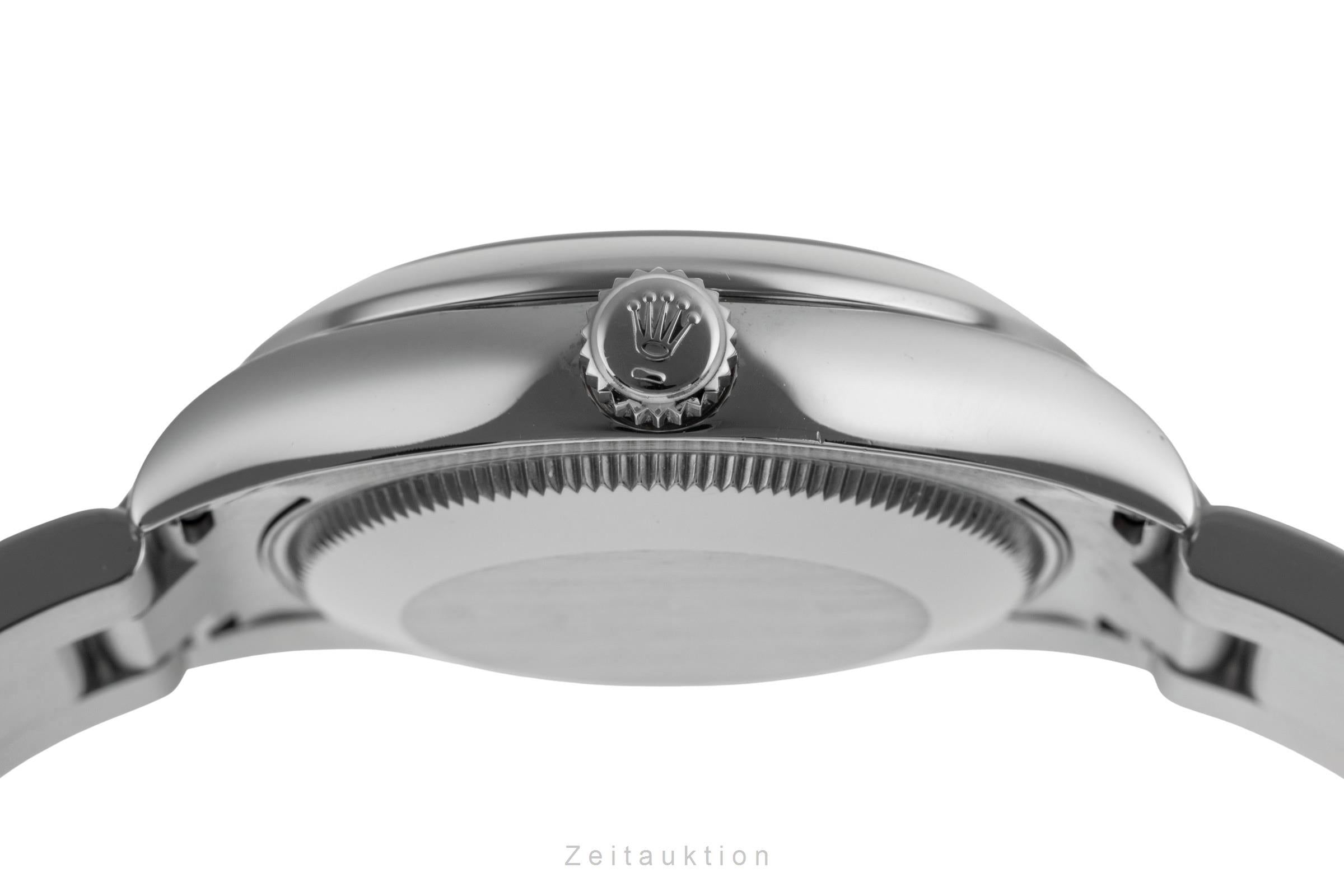 Rolex Oyster Perpetual 31 "Red Crape" Automatik Stahl Damenuhr Ref. 177200 B&P [2500885]