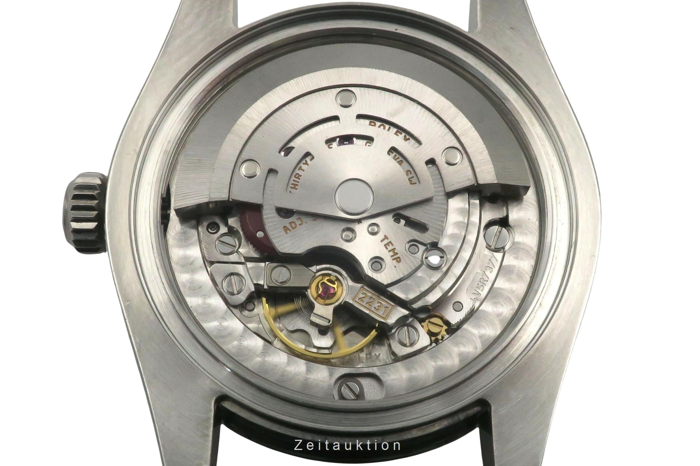 Rolex Oyster Perpetual 31 "Red Crape" Automatik Stahl Damenuhr Ref. 177200 B&P [2500885]