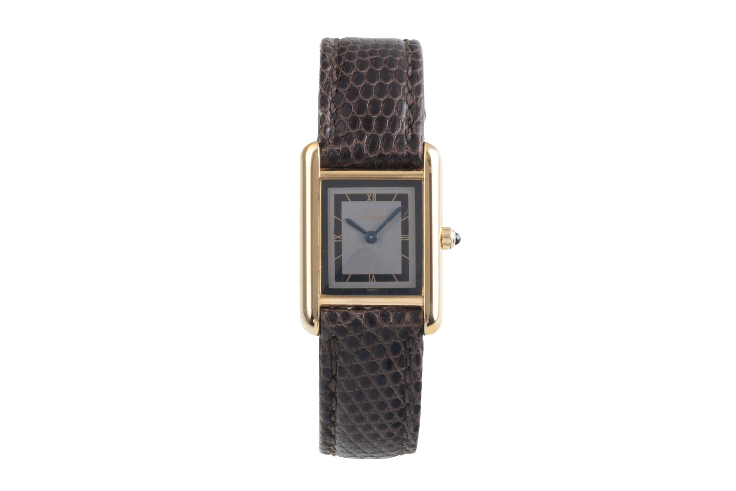 Cartier Tank plata banada en oro cuarzo reloj para damas  366001  [2500892]