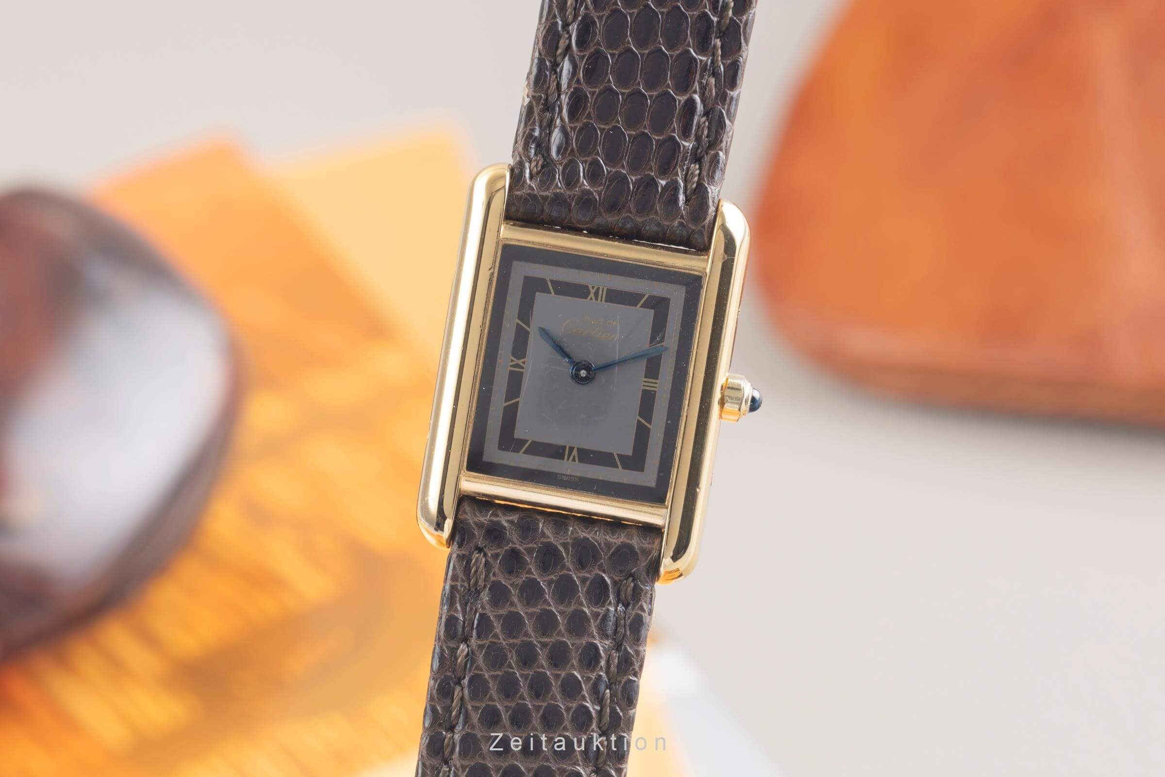 Cartier Tank plata banada en oro cuarzo reloj para damas  366001  [2500892]