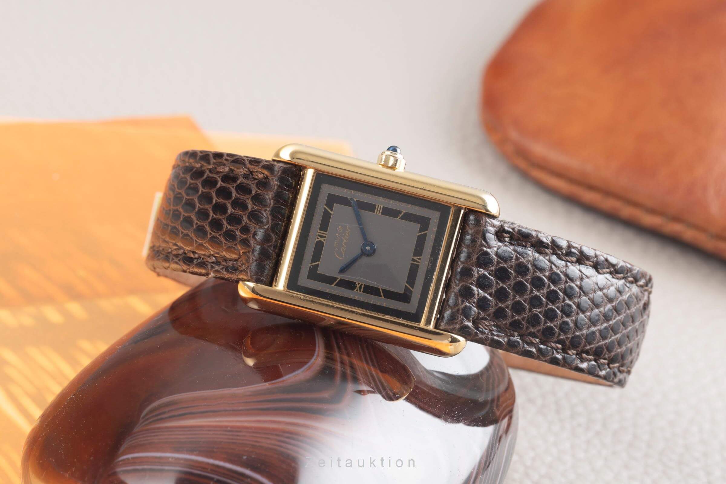 Cartier Tank plata banada en oro cuarzo reloj para damas  366001  [2500892]