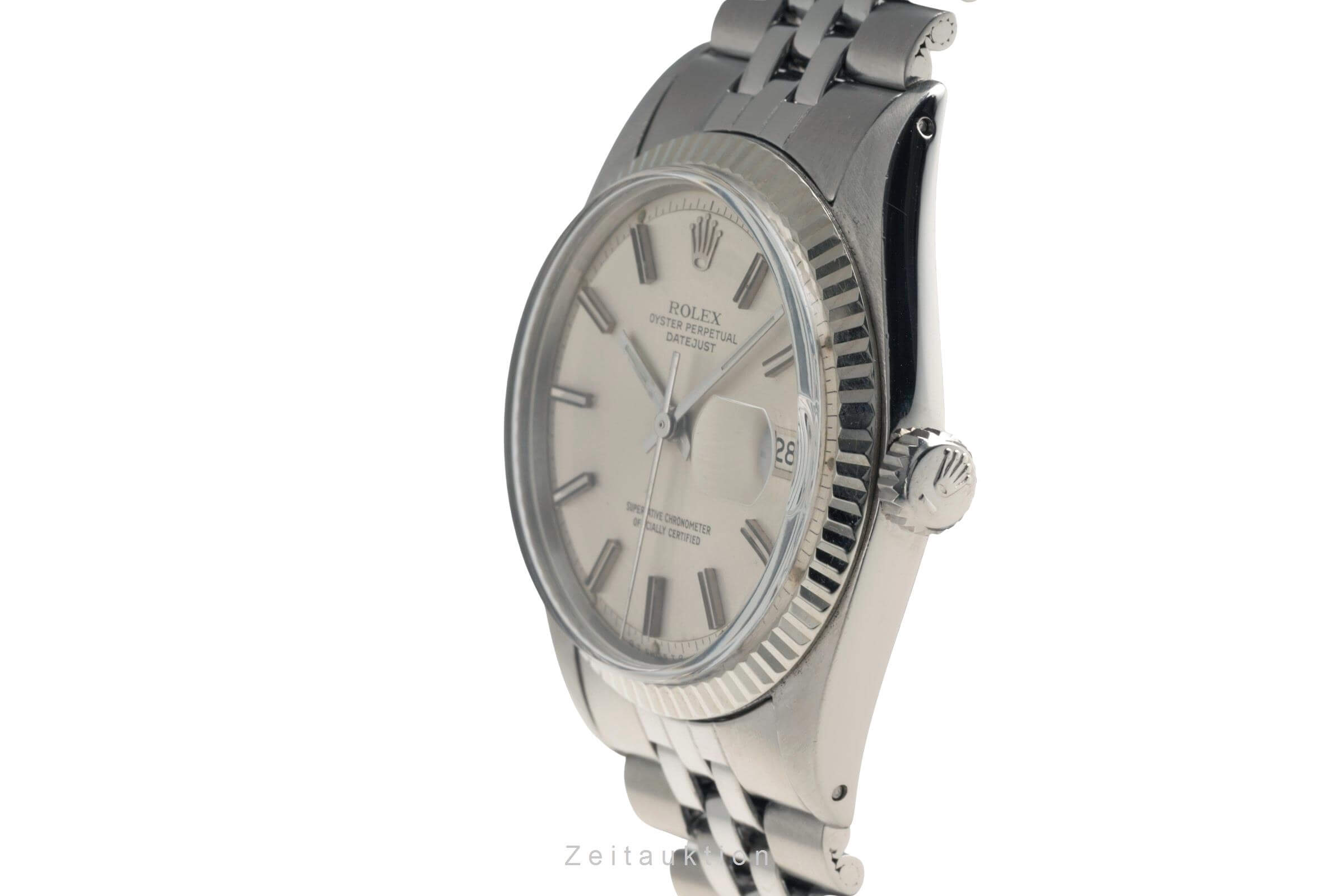 Rolex Datejust acciaio / oro bianco automatismo orologio da uomo 1601 Vintage  [2500900]