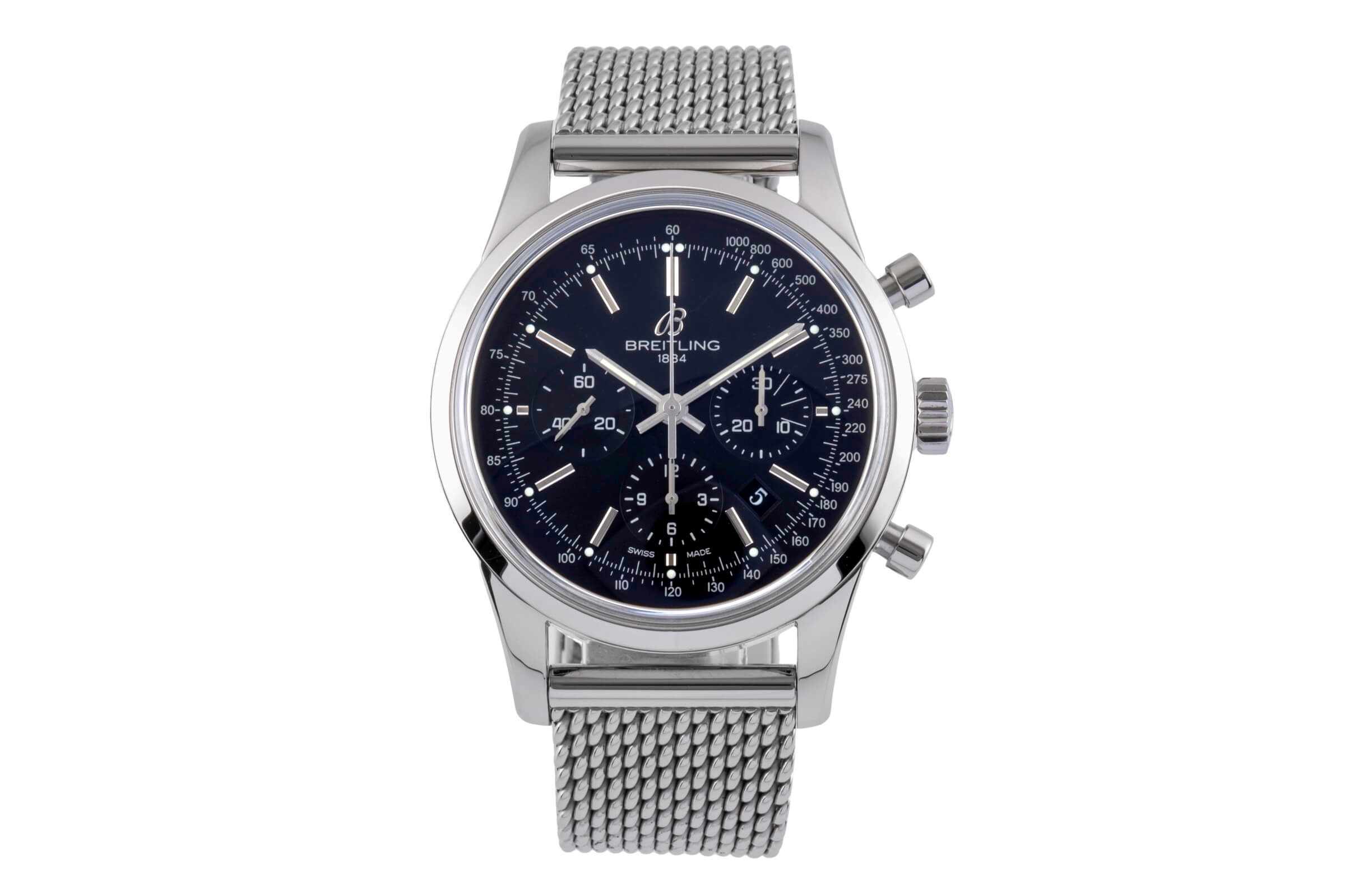 Breitling Transocean cronografo acciaio automatismo orologio da uomo AB0152  [2500925]