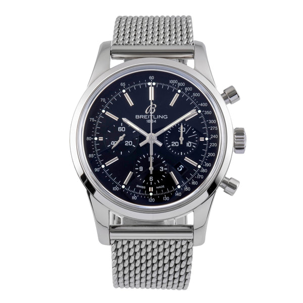 Breitling Transocean cronografo acciaio automatismo orologio da uomo AB0152  [2500925]