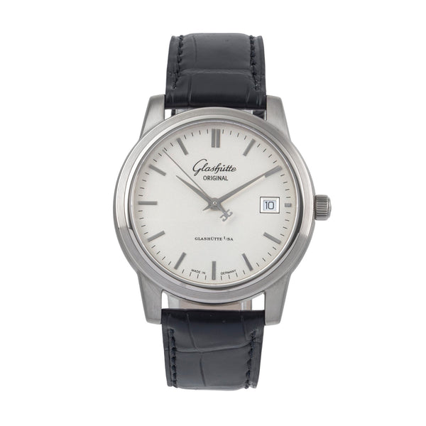 Glashütte Original Senator 18K Weissgold Herrenuhr Ref 39-11-11-09-04 Klassiker  [2500929]