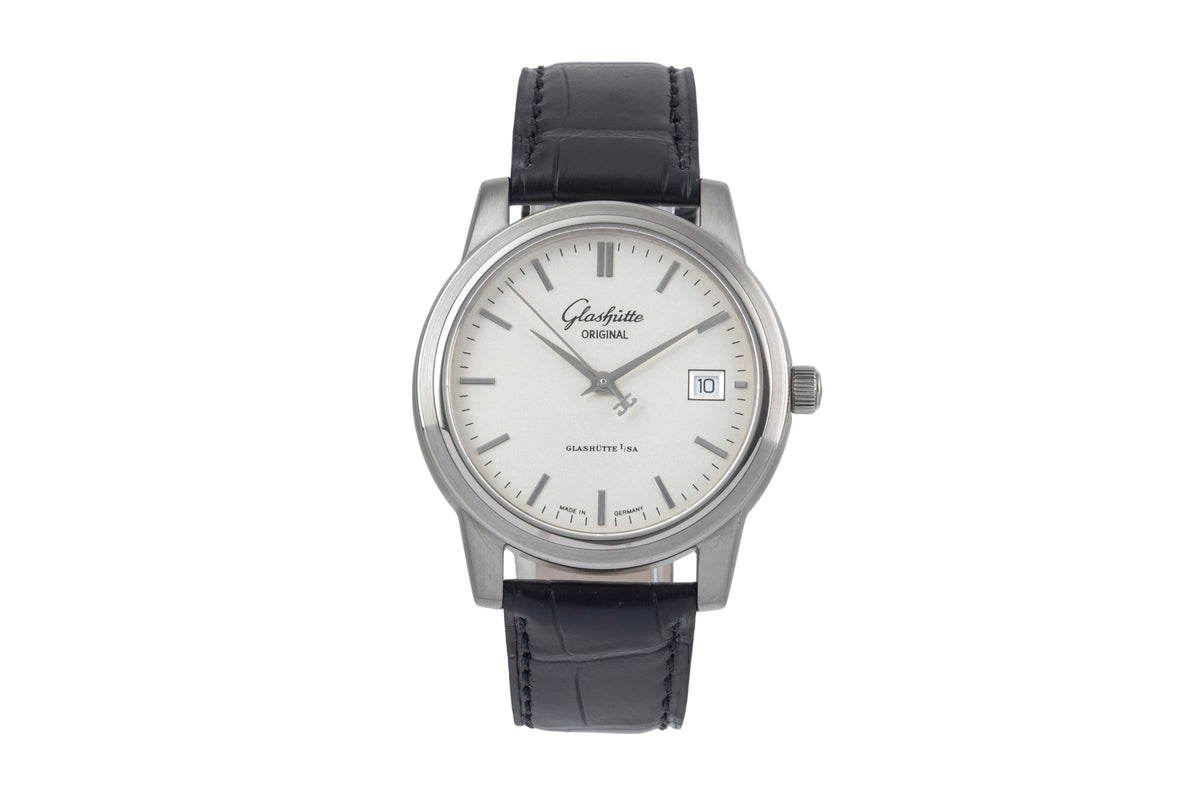 Senator 18 ct white gold automatic watch 39 11 11 09 04 [ ]