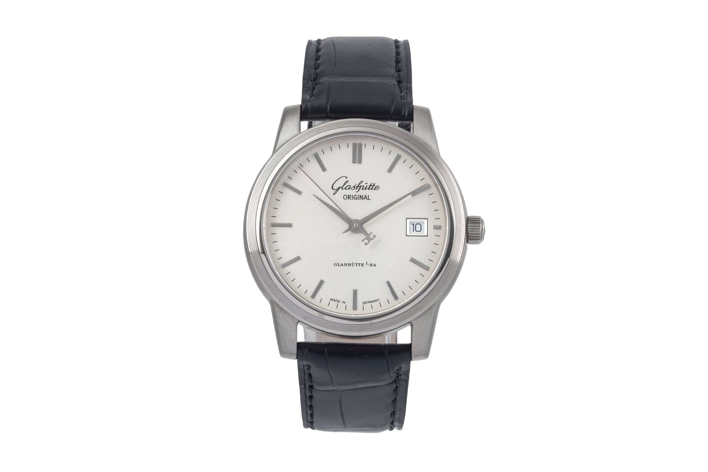 Glashütte Senator 18 ct white gold automatic men's watch 39-11-11-09-04  [2500929]