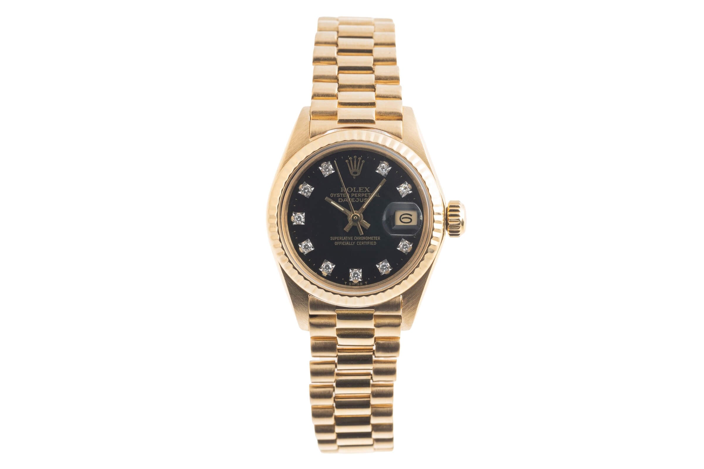 Rolex Lady Datejust 18k Gold (0,750) Black Diamond Dial Damen Ref. 6917  [2500938]