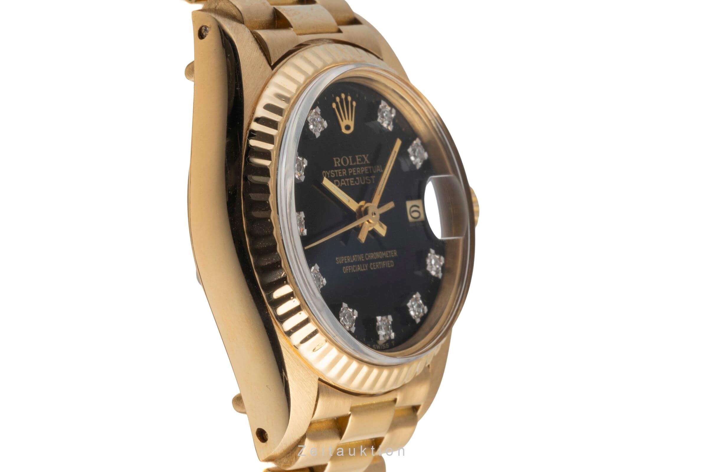 Rolex Lady Datejust 18k Gold (0,750) Black Diamond Dial Damen Ref. 6917  [2500938]