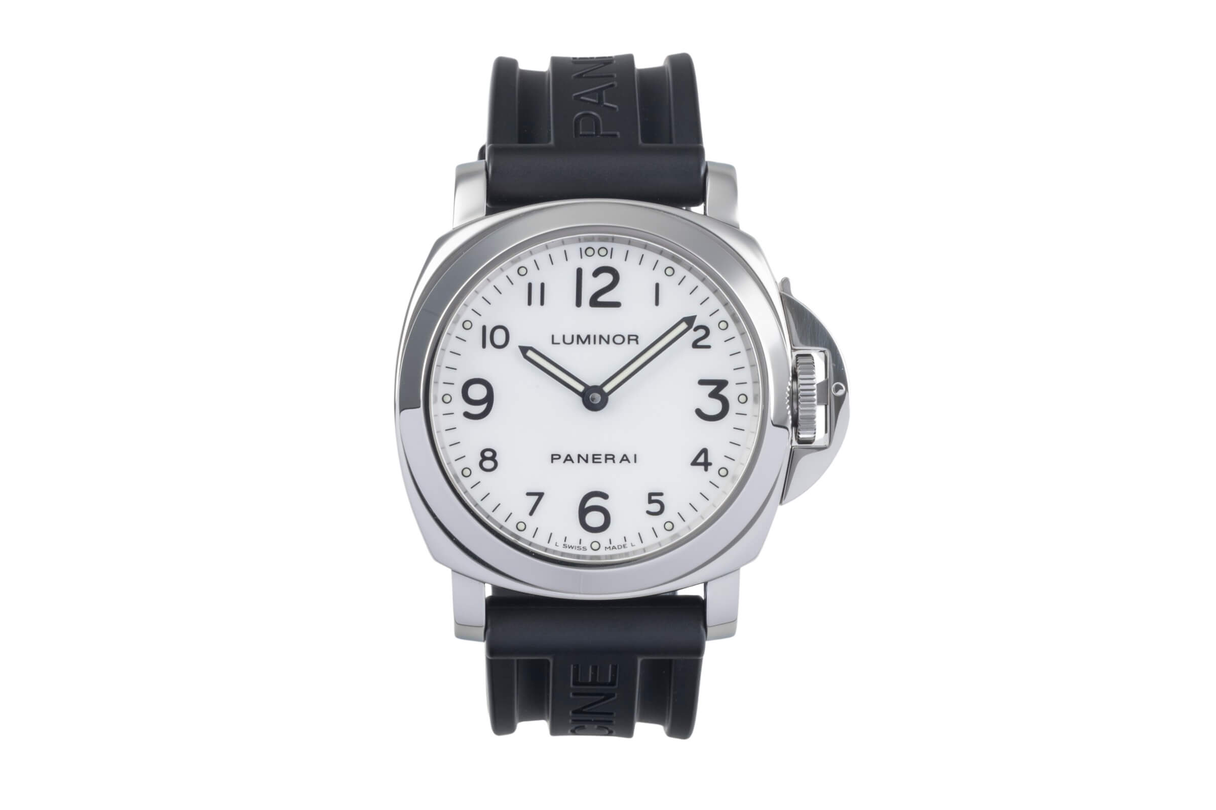 Panerai Luminor Base White Dial Stahl Handaufzug Ref. PAM00114 B&P VP: 5700,- € [2500949]
