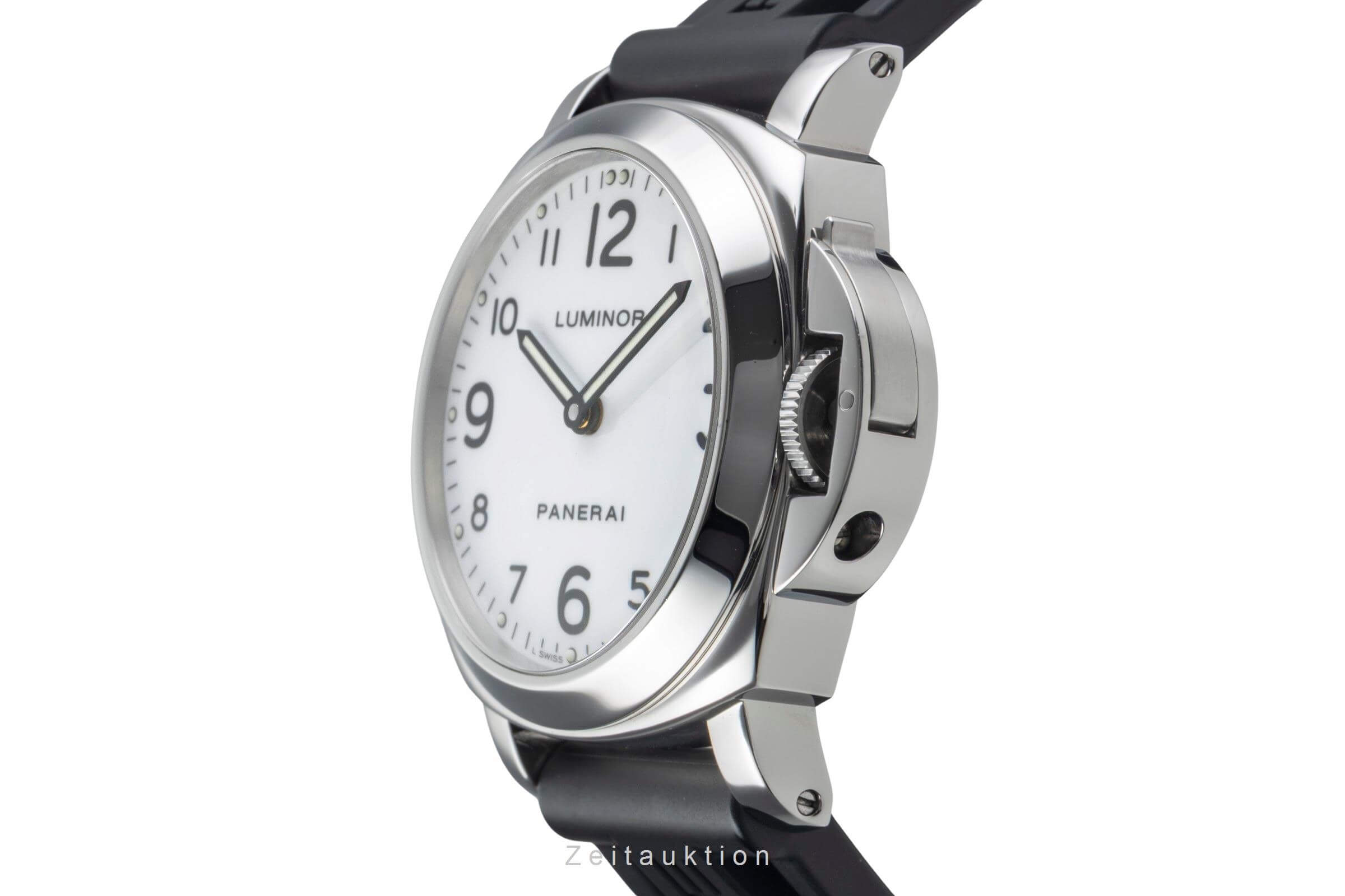 Panerai Luminor Base White Dial Stahl Handaufzug Ref. PAM00114 B&P VP: 5700,- € [2500949]