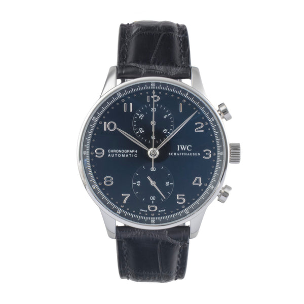 IWC Portugieser cronografo acciaio automatismo orologio da uomo IW371438 LP: 9100EUR  [2500952]