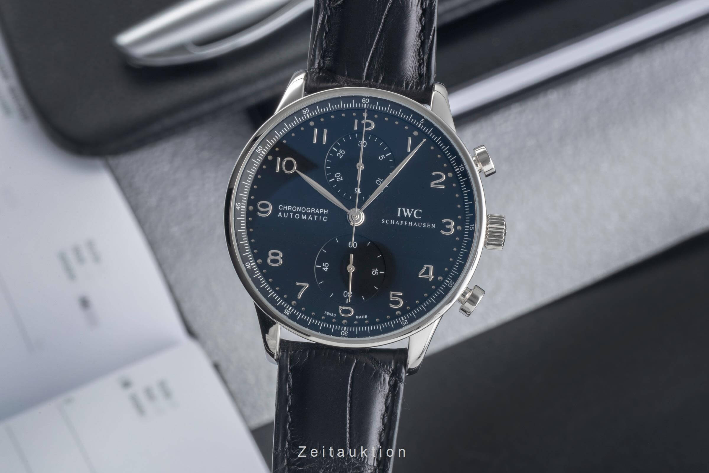 IWC Portugieser cronografo acciaio automatismo orologio da uomo IW371438 LP: 9100EUR  [2500952]