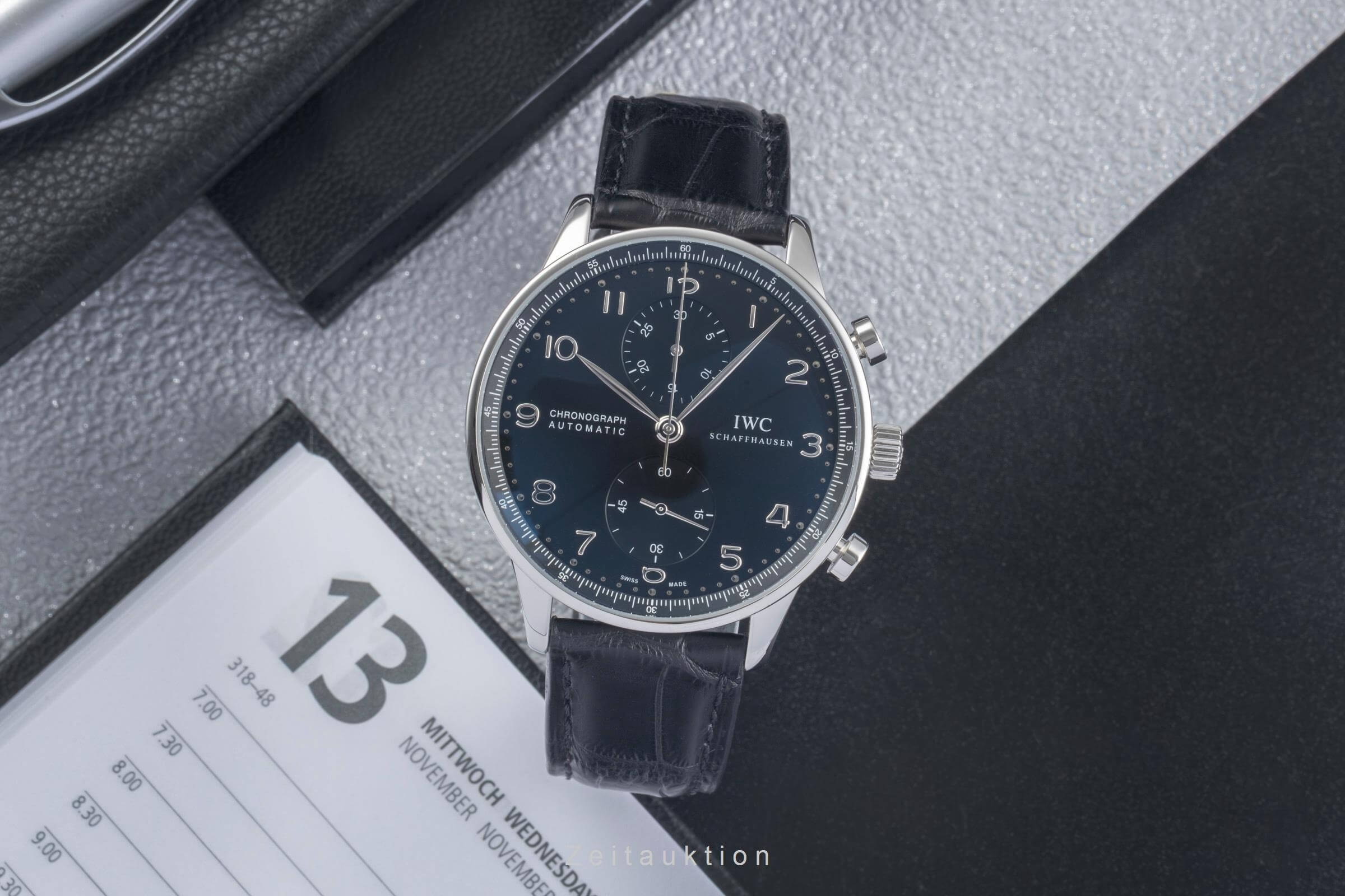 IWC Portugieser cronografo acciaio automatismo orologio da uomo IW371438 LP: 9100EUR  [2500952]