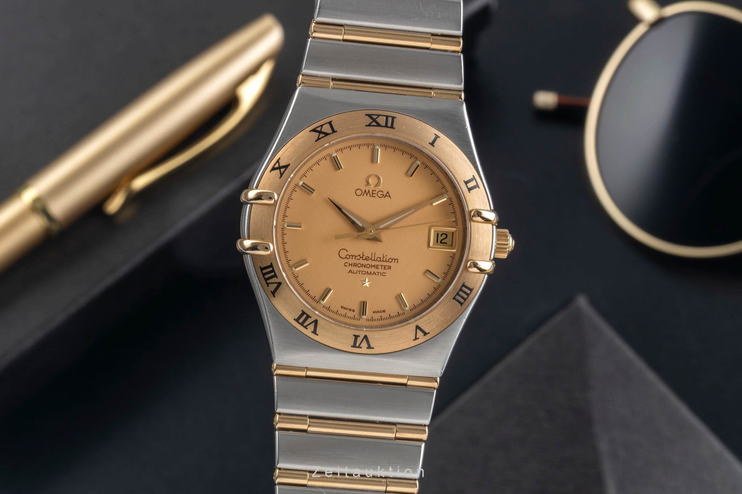Omega Constellation acciaio / oro automatismo orologio da uomo 1202.10.00  [2500975]