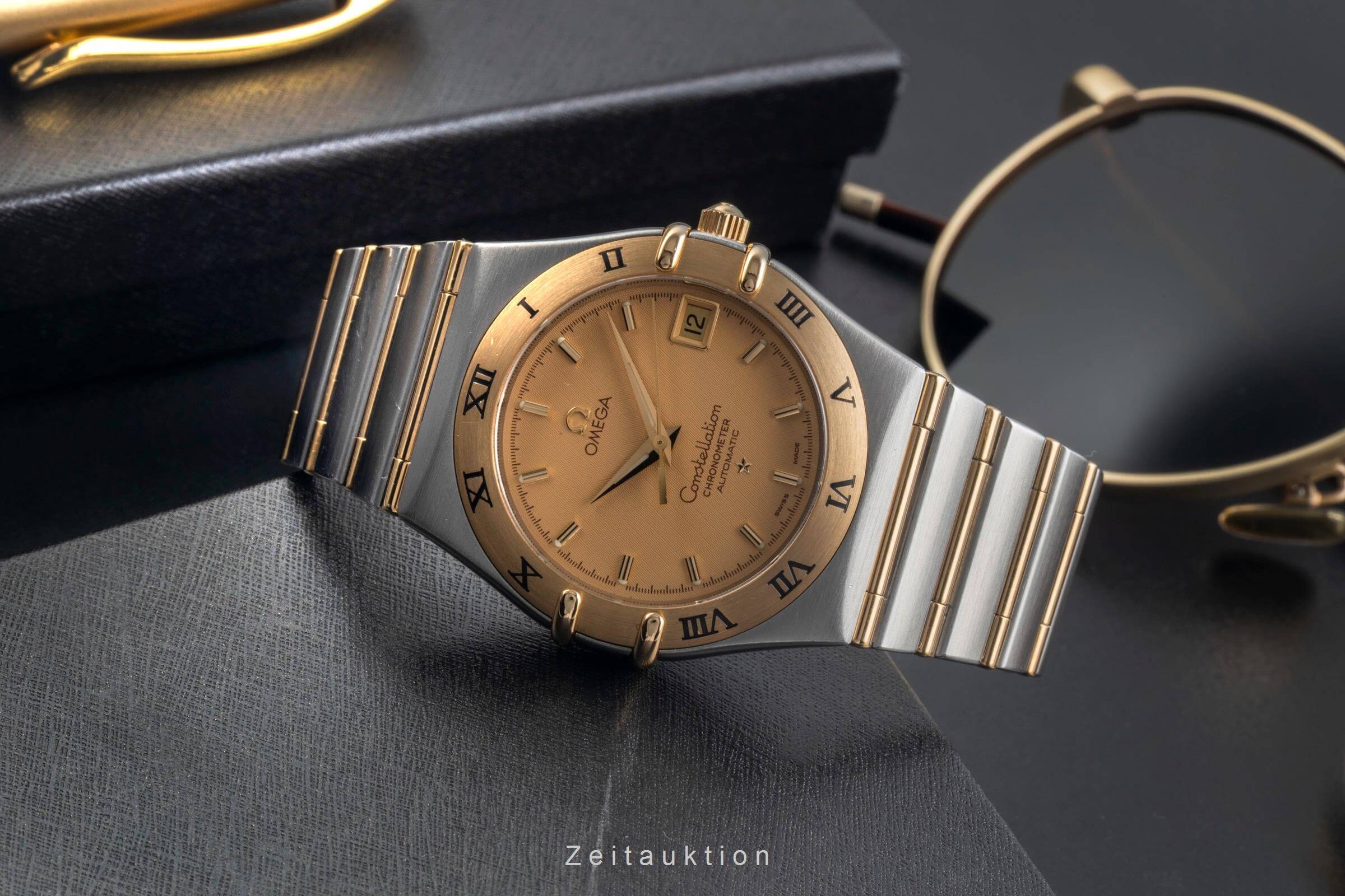 Omega Constellation acciaio / oro automatismo orologio da uomo 1202.10.00  [2500975]