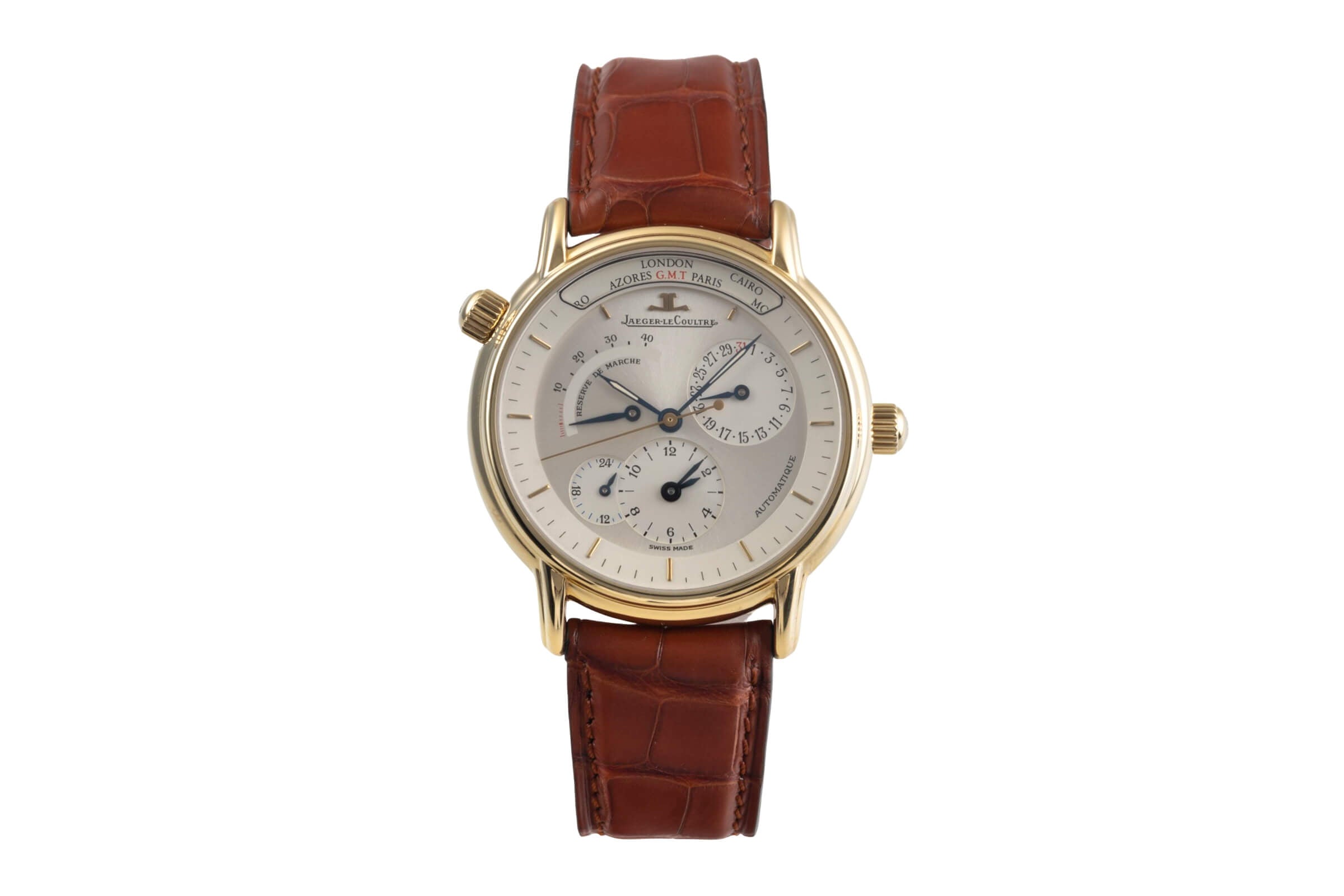 Jaeger LeCoultre Master Geographic 18 ct gold automatic men's watch QA169102  169.1.92  [2500995]