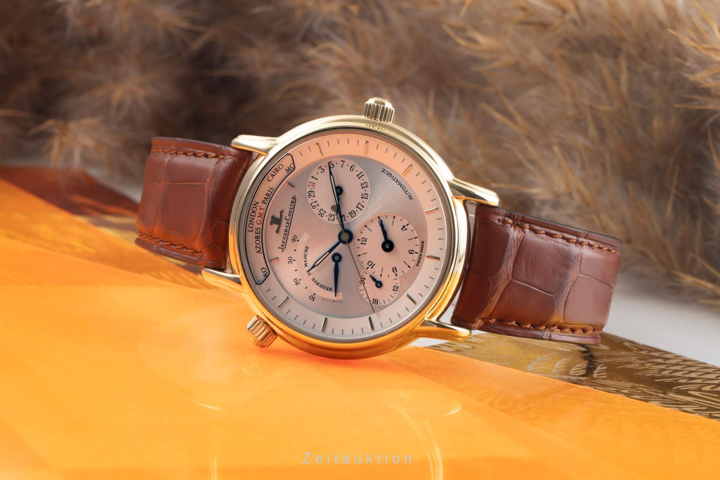 Jaeger LeCoultre Master Geographic 18 ct gold automatic Kal. 929