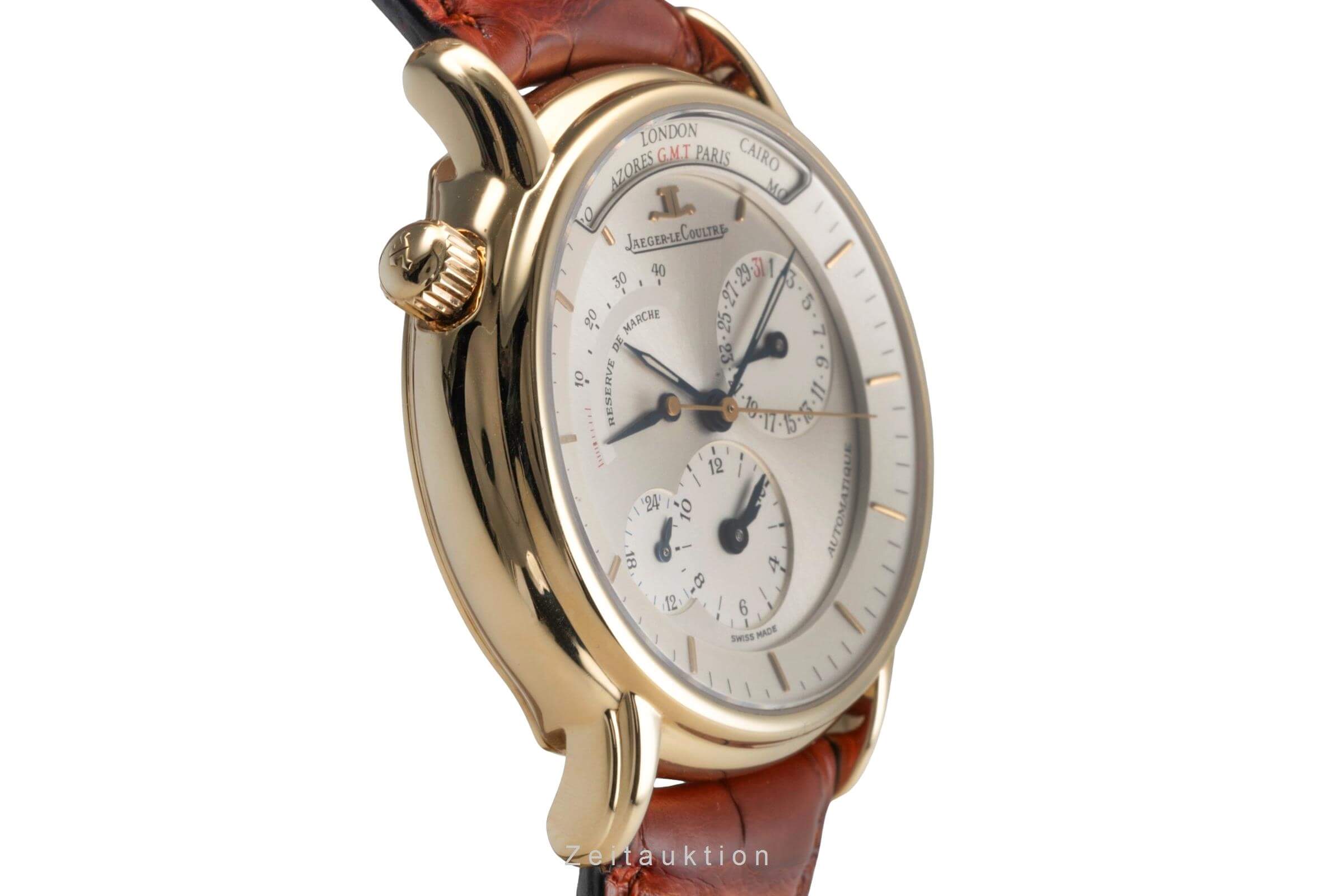 Jaeger LeCoultre Master Geographic 18 ct gold automatic men's watch QA169102  169.1.92  [2500995]