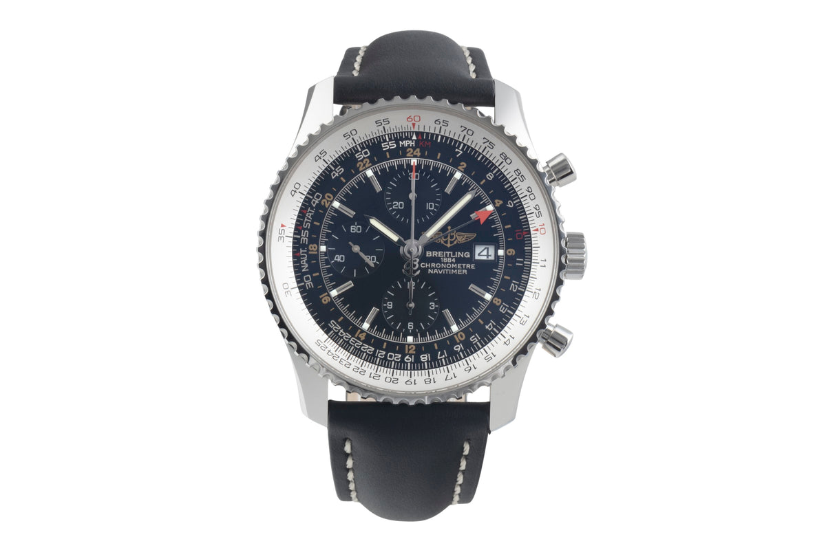 Breitling Navitimer World chronograph steel automatic men's watch A24322,  A242B26WBD  [2501026]