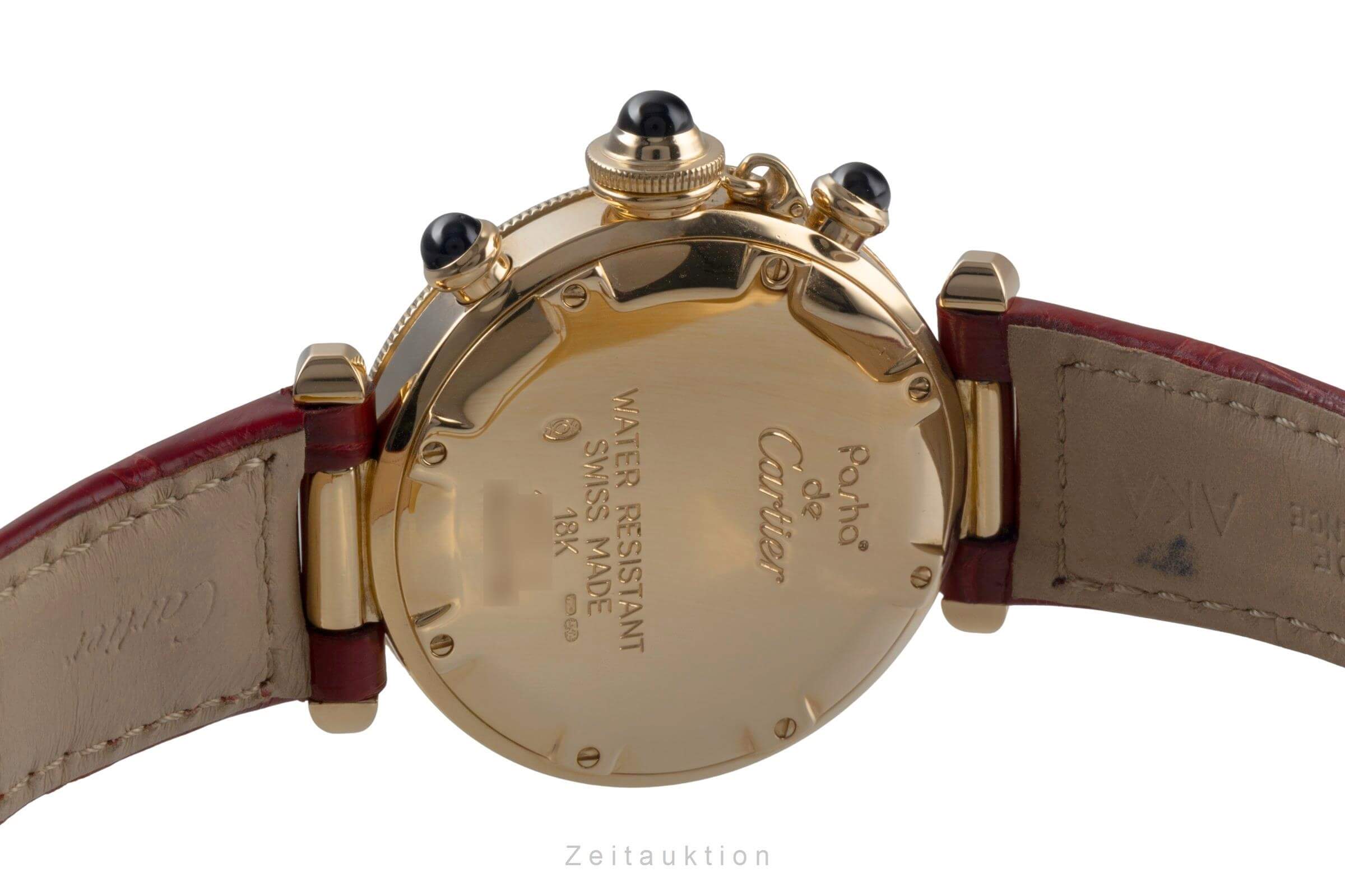 Cartier Pasha chronographe or 18 ct quartz montre pour femmes W3012051  [2501045]