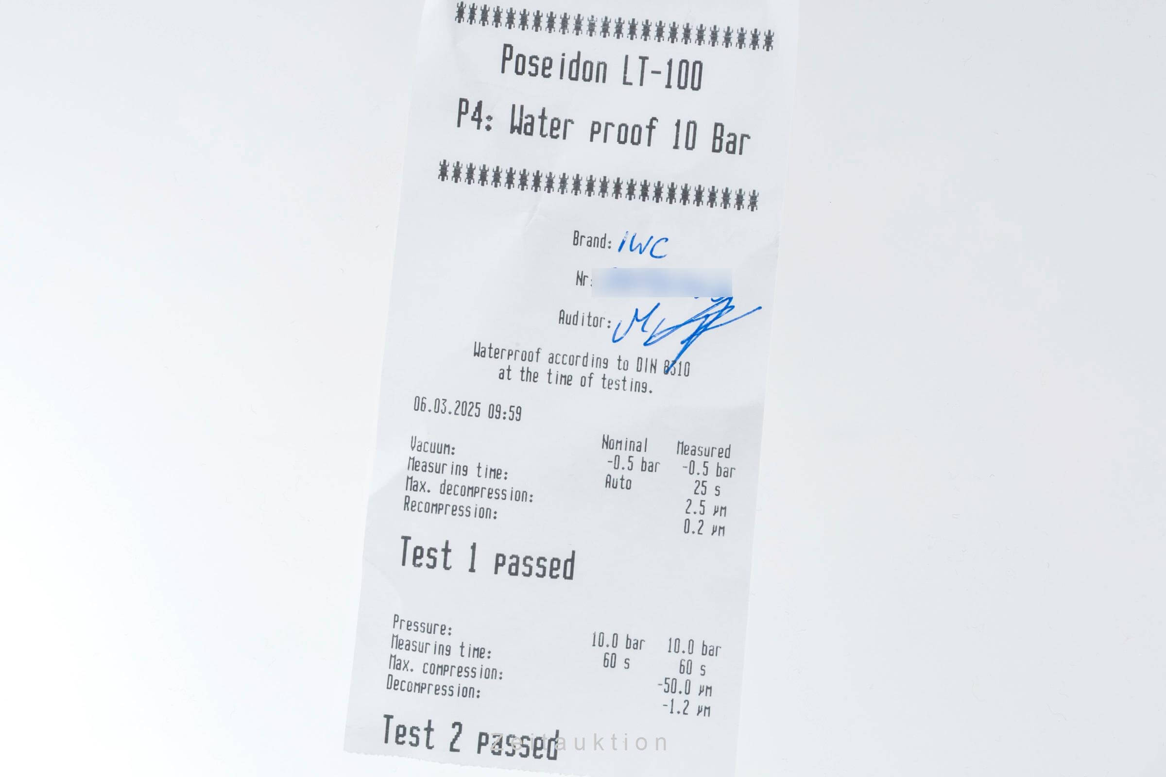 IWC Aquatimer acciaio automatismo orologio da uomo IW354702  [2501059]