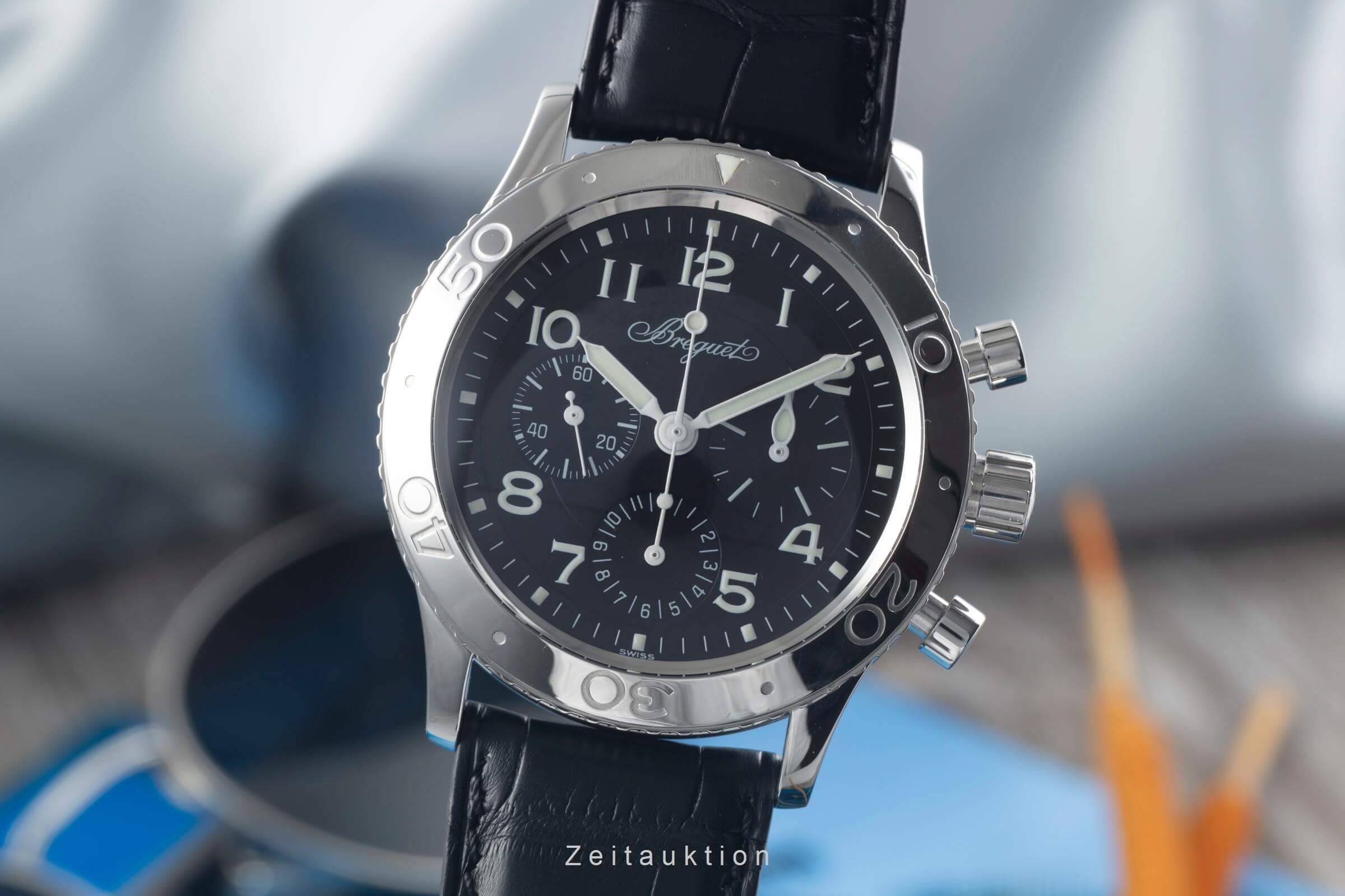 Breguet Type XX chronographe acier automatique montre pour hommes 3800 LP: 20500EUR  [2501060]