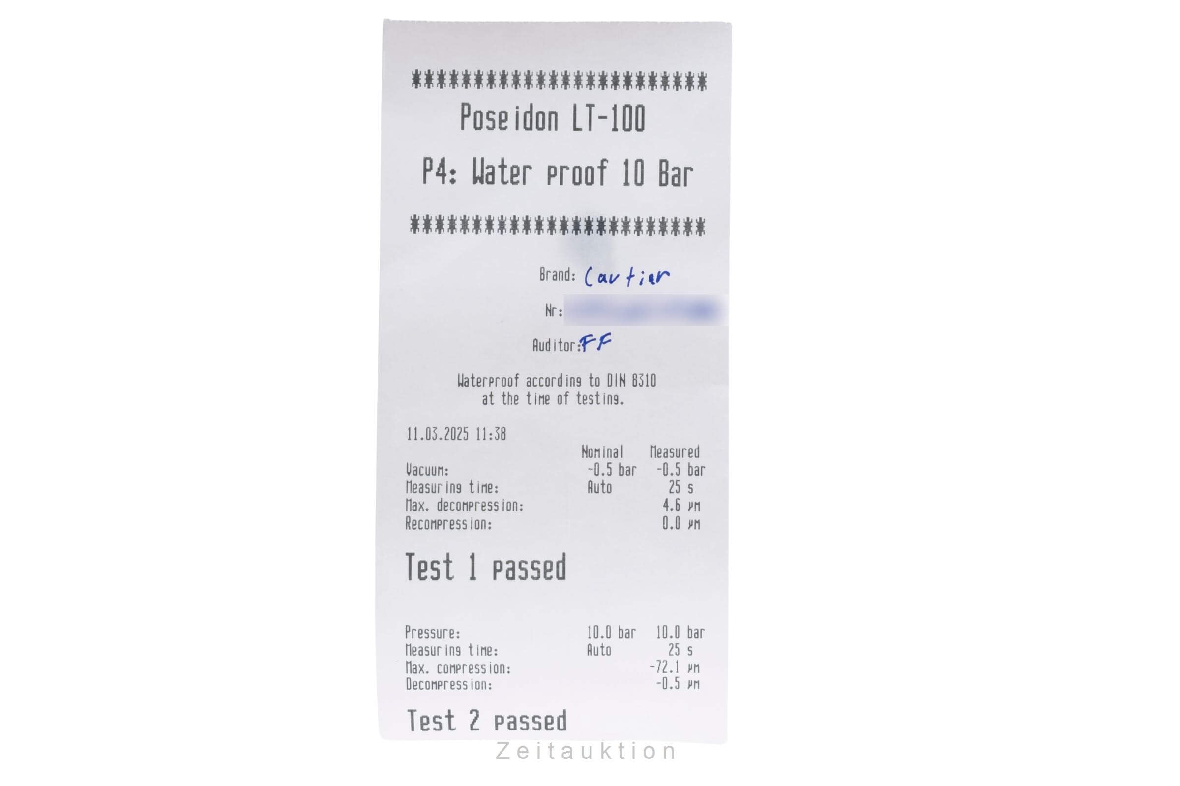 Cartier Pasha Seatimer Chronograph Datum Stahl Automatik Ref. W31088U2  [2501071]