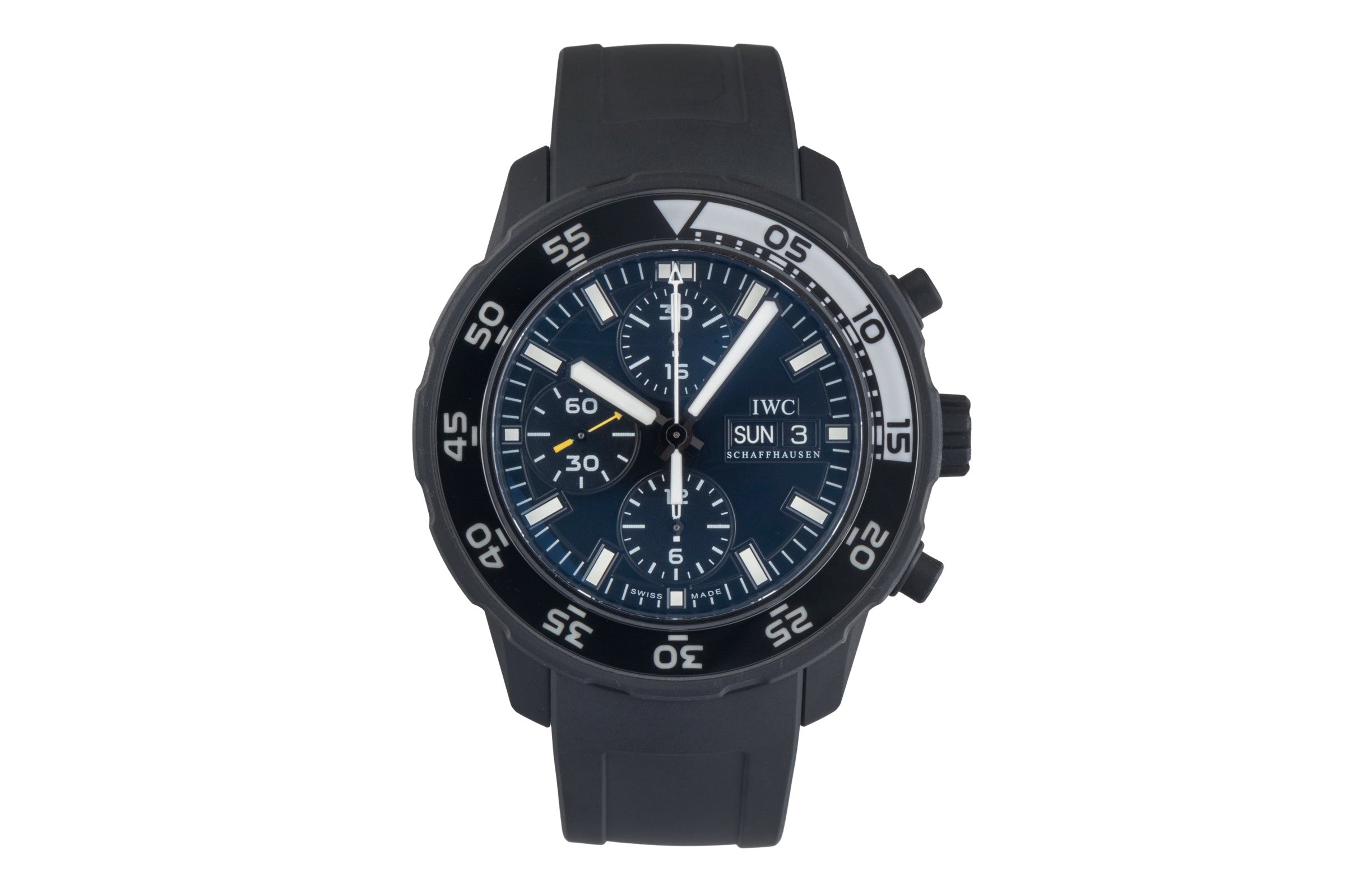 IWC Aquatimer cronografo acciaio / gomma da cancellare automatismo orologio da uomo IW376705 LP: 11700EUR  [2501073]