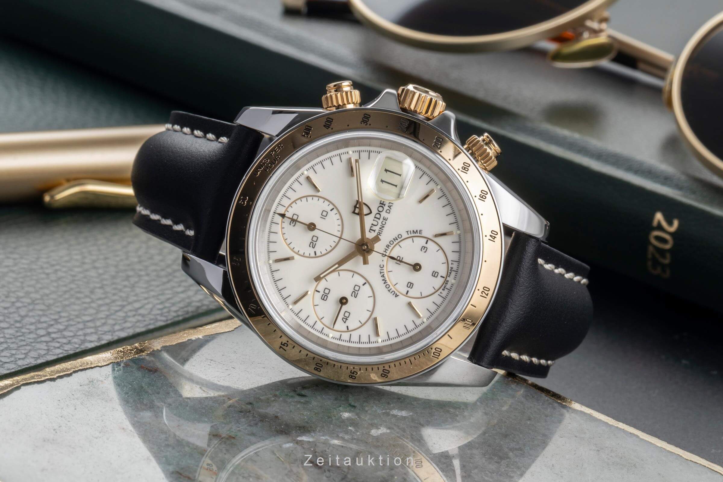 Tudor Prince Date cronógrafo acero / oro automático reloj para caballeros 79263P  [2501075]