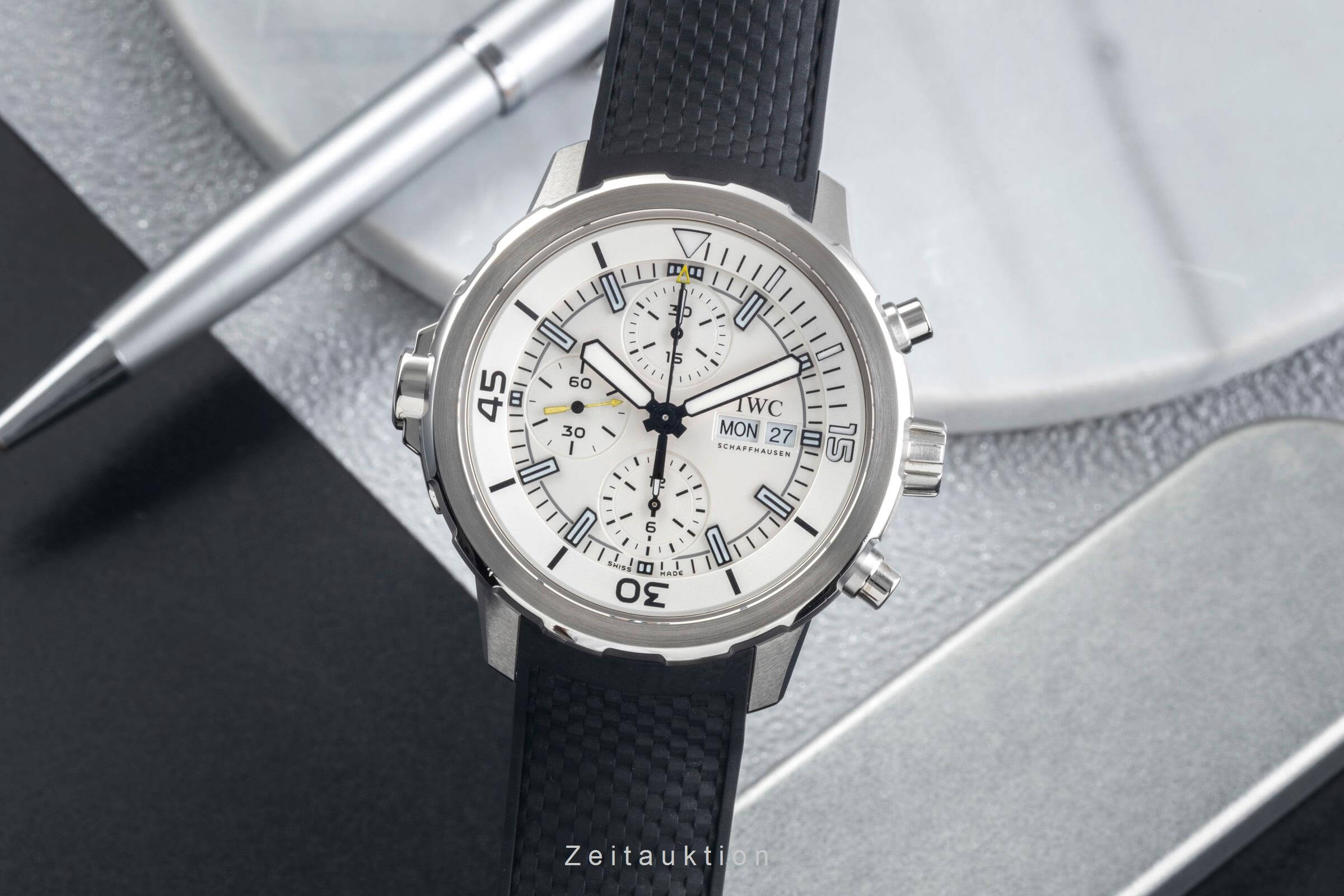 IWC Aquatimer Chronograph Silver Dial Stainless Steel Ref. IW376801 Papiere 2015 [2501093]