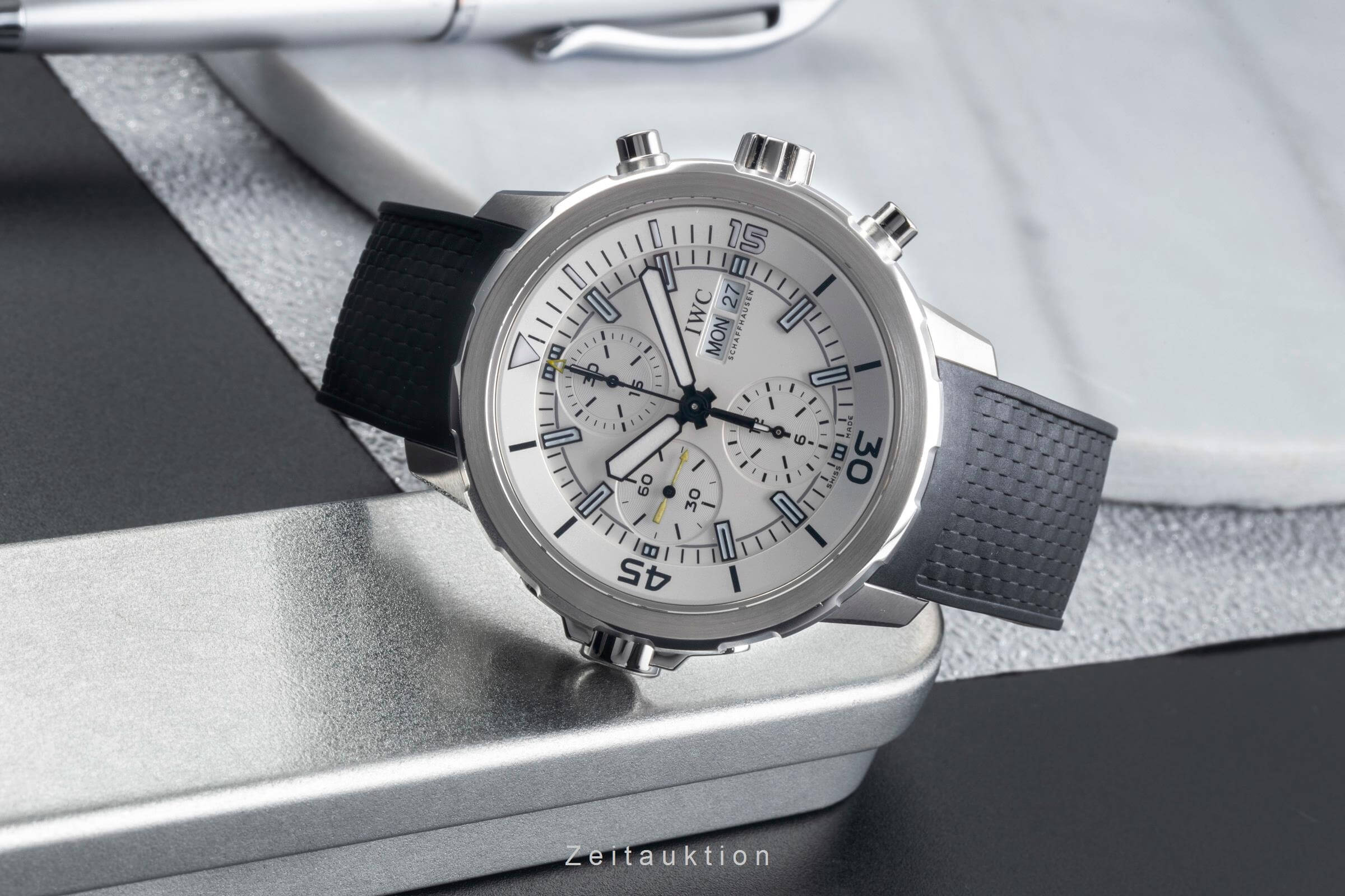 IWC Aquatimer Chronograph Silver Dial Stainless Steel Ref. IW376801 Papiere 2015 [2501093]