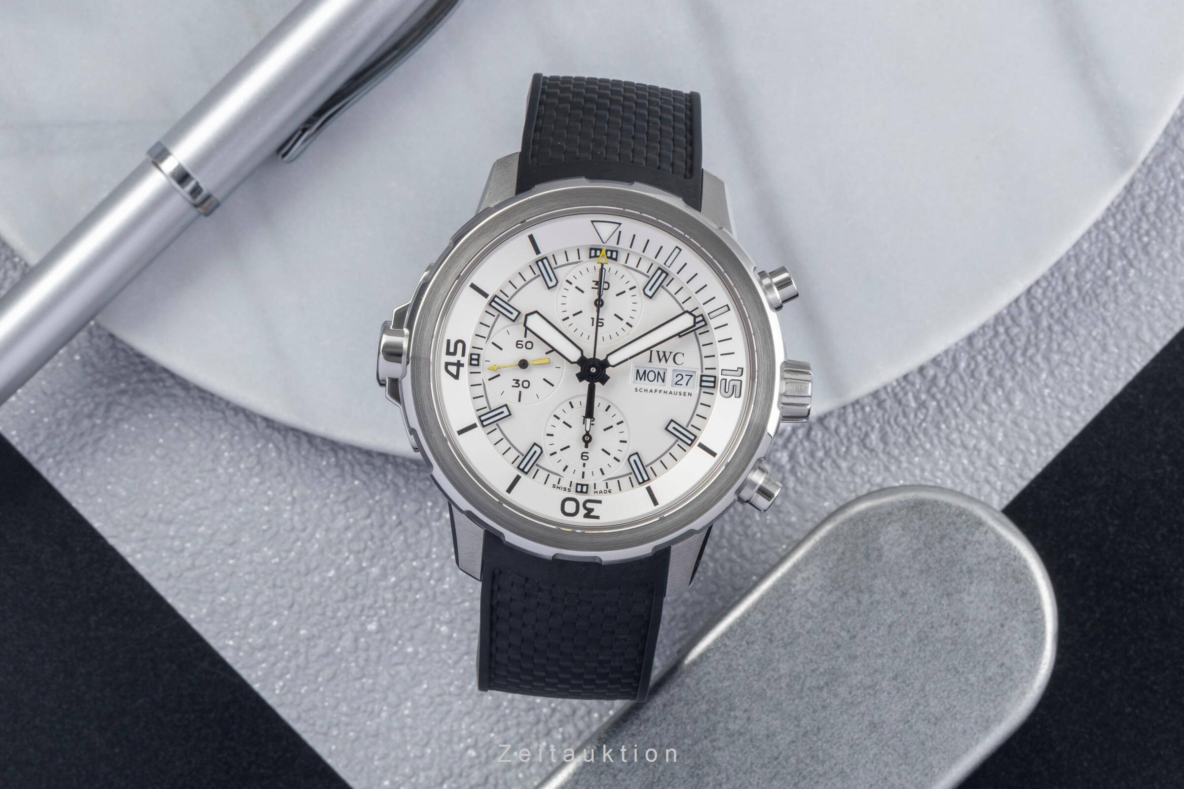 IWC Aquatimer Chronograph Silver Dial Stainless Steel Ref. IW376801 Papiere 2015 [2501093]