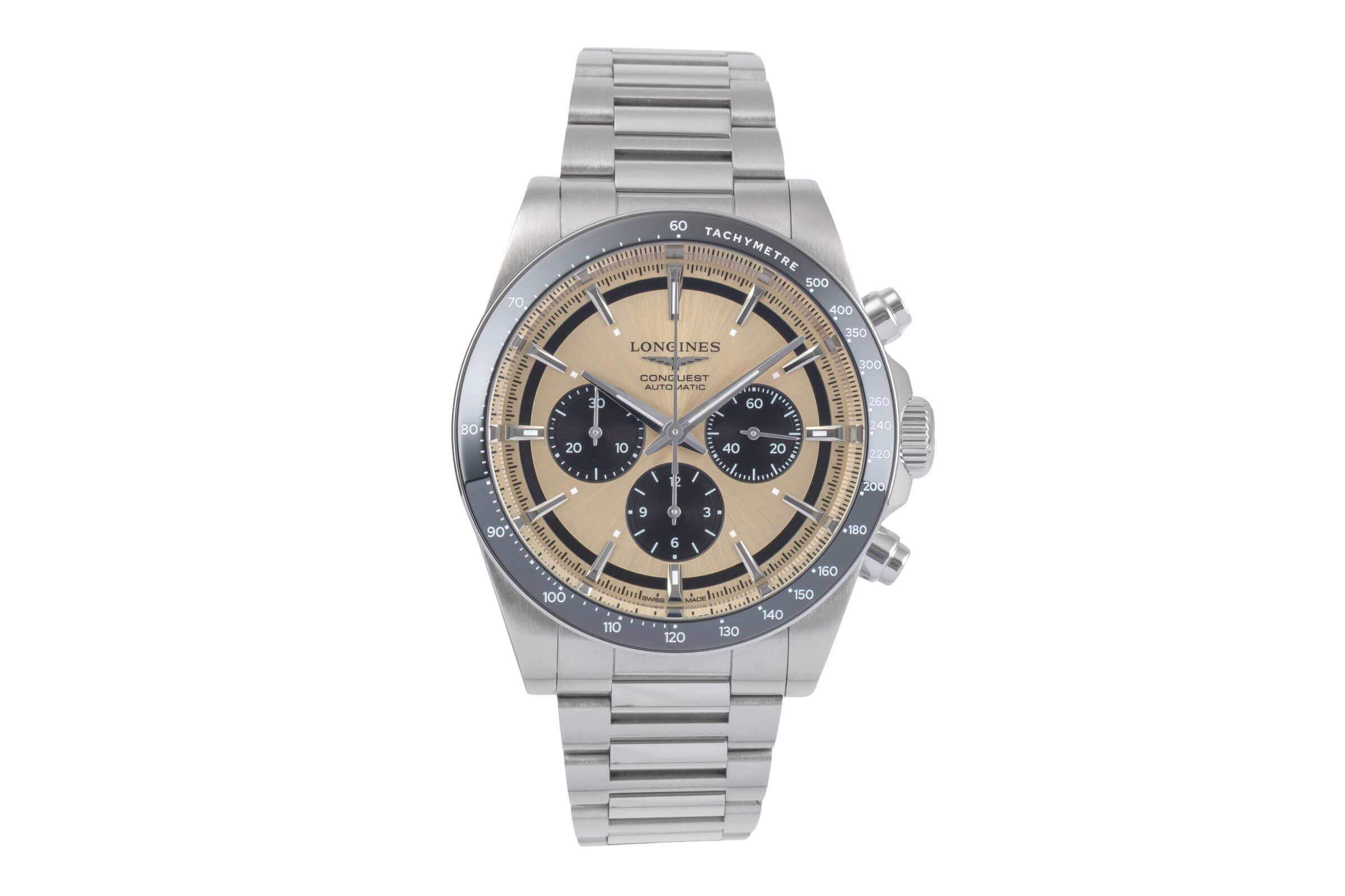 Longines Conquest Chronograph Stahl Automatik Herrenuhr Ref. L38354326 B&P [2501127]