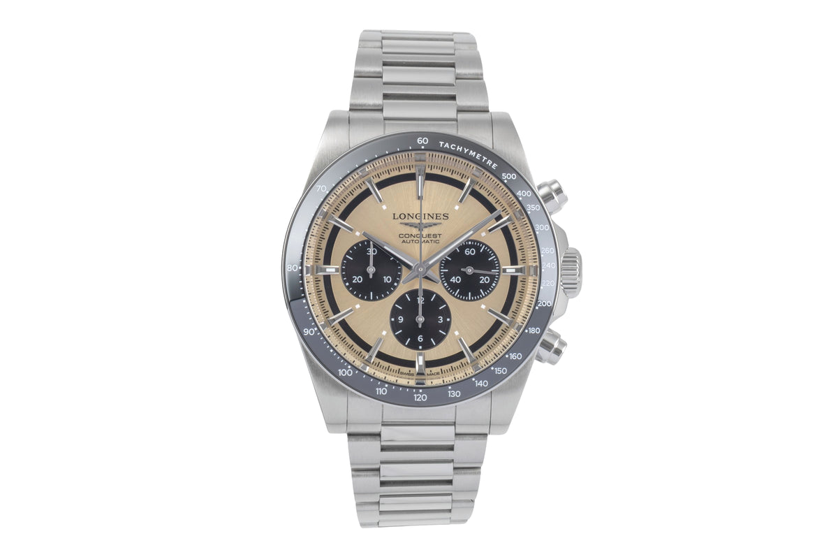 Conquest chronograph steel automatic watch L38354326 [ ]