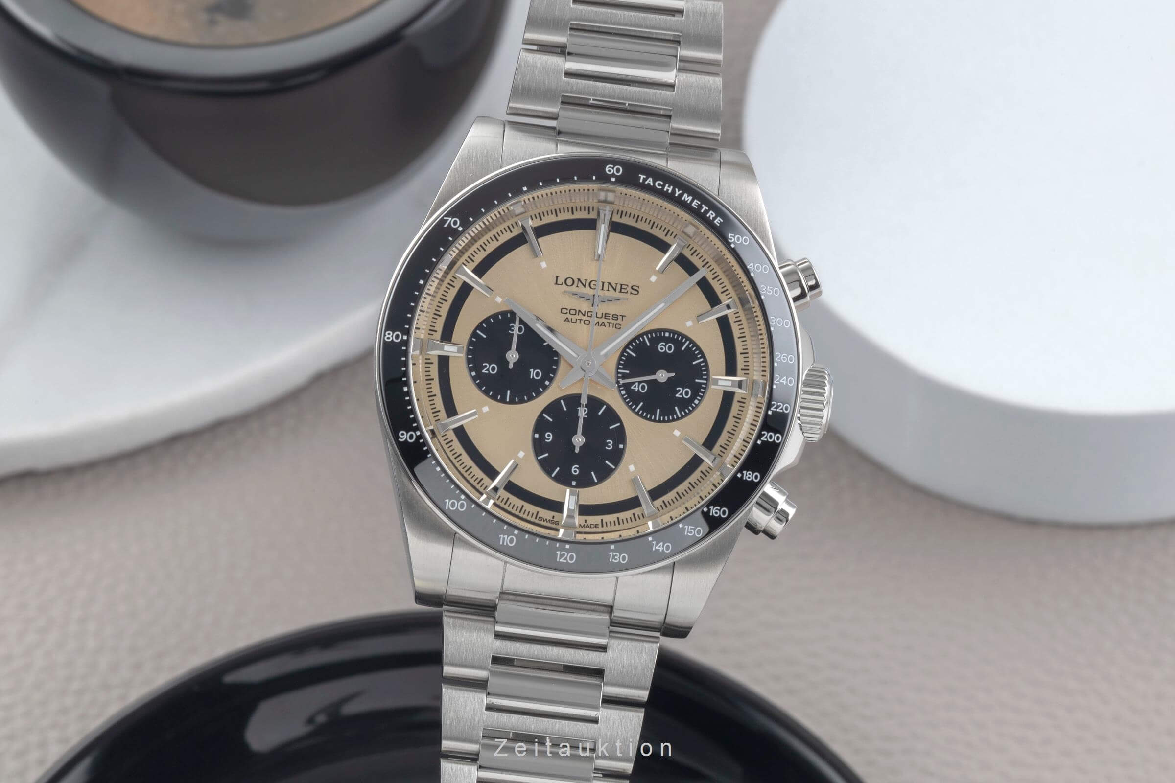 Longines Conquest Chronograph Stahl Automatik Herrenuhr Ref. L38354326 B&P [2501127]