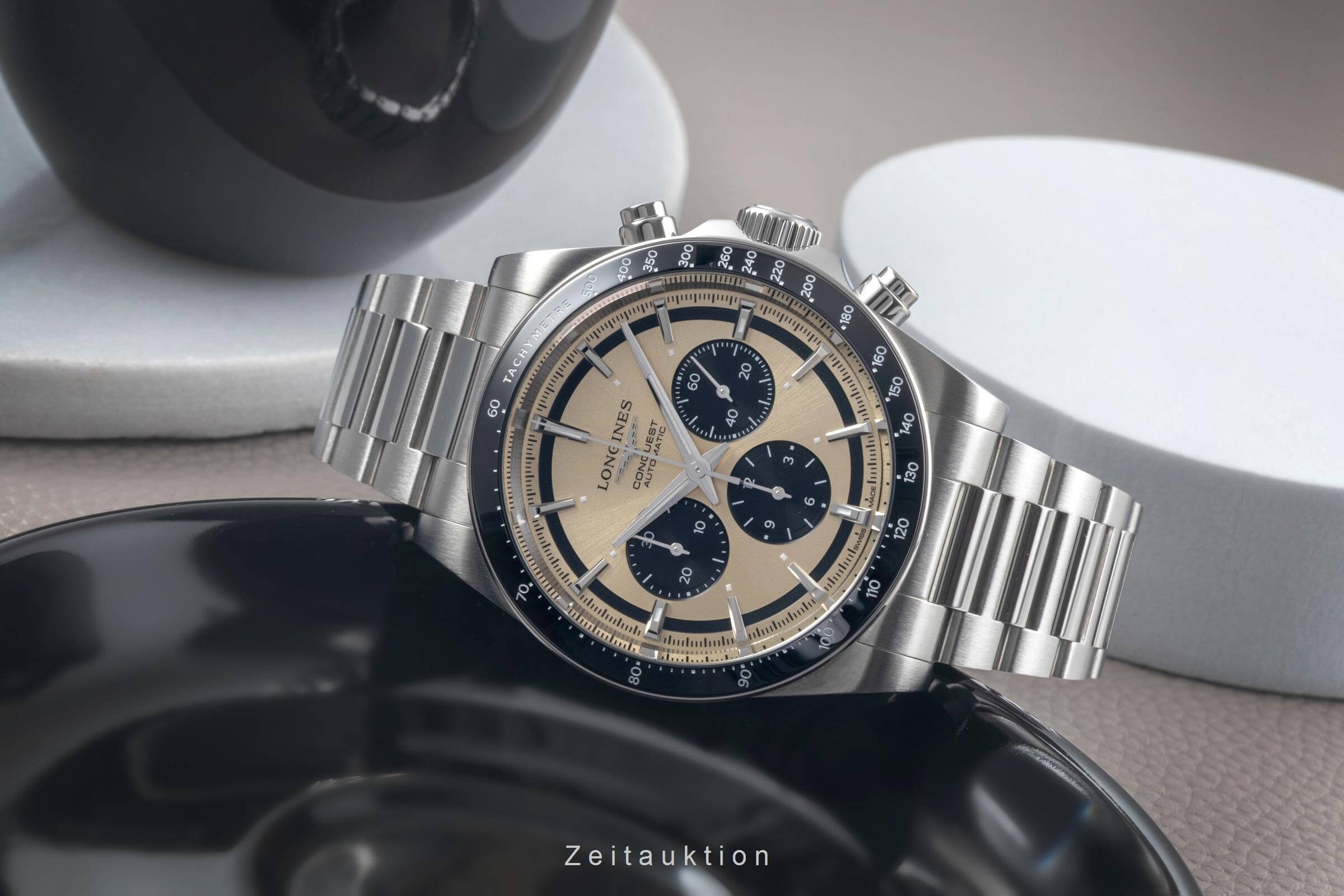 Longines Conquest Chronograph Stahl Automatik Herrenuhr Ref. L38354326 B&P [2501127]