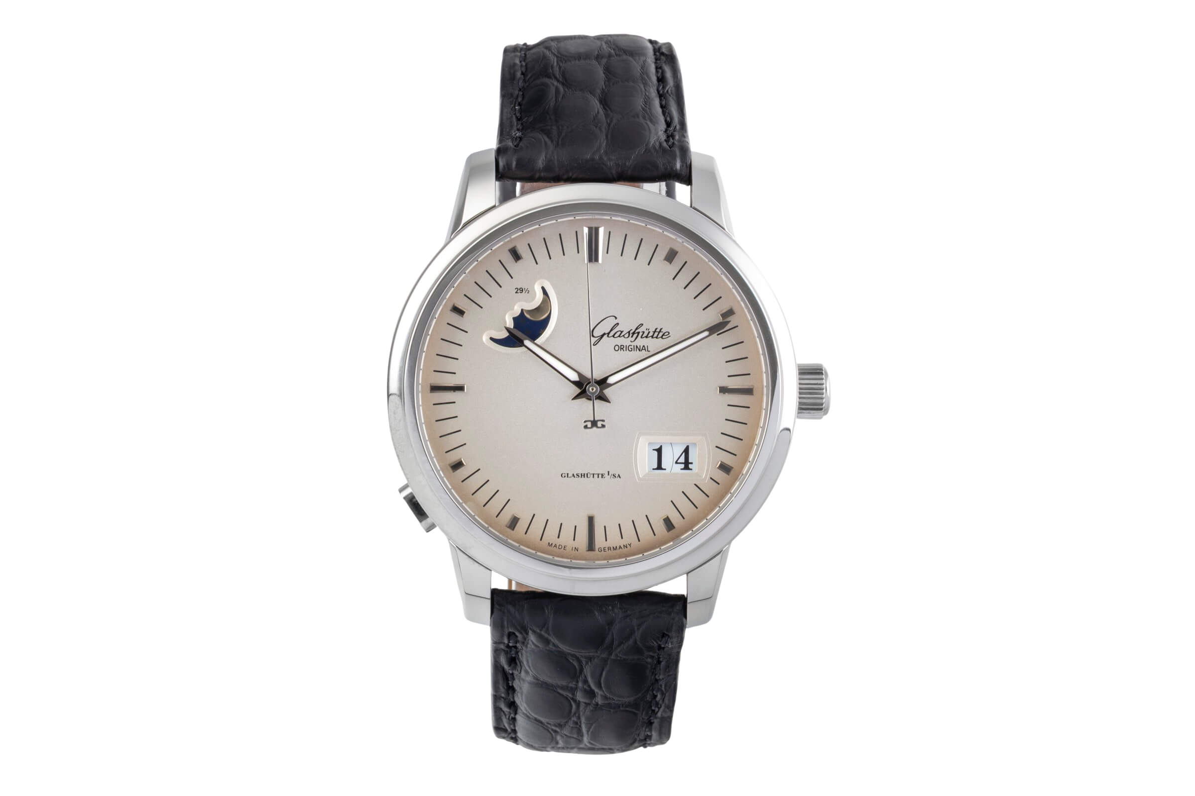 Glashütte Senator acier automatique montre pour hommes 100-04-13-02-04 LP: 12100EUR  [2501142]