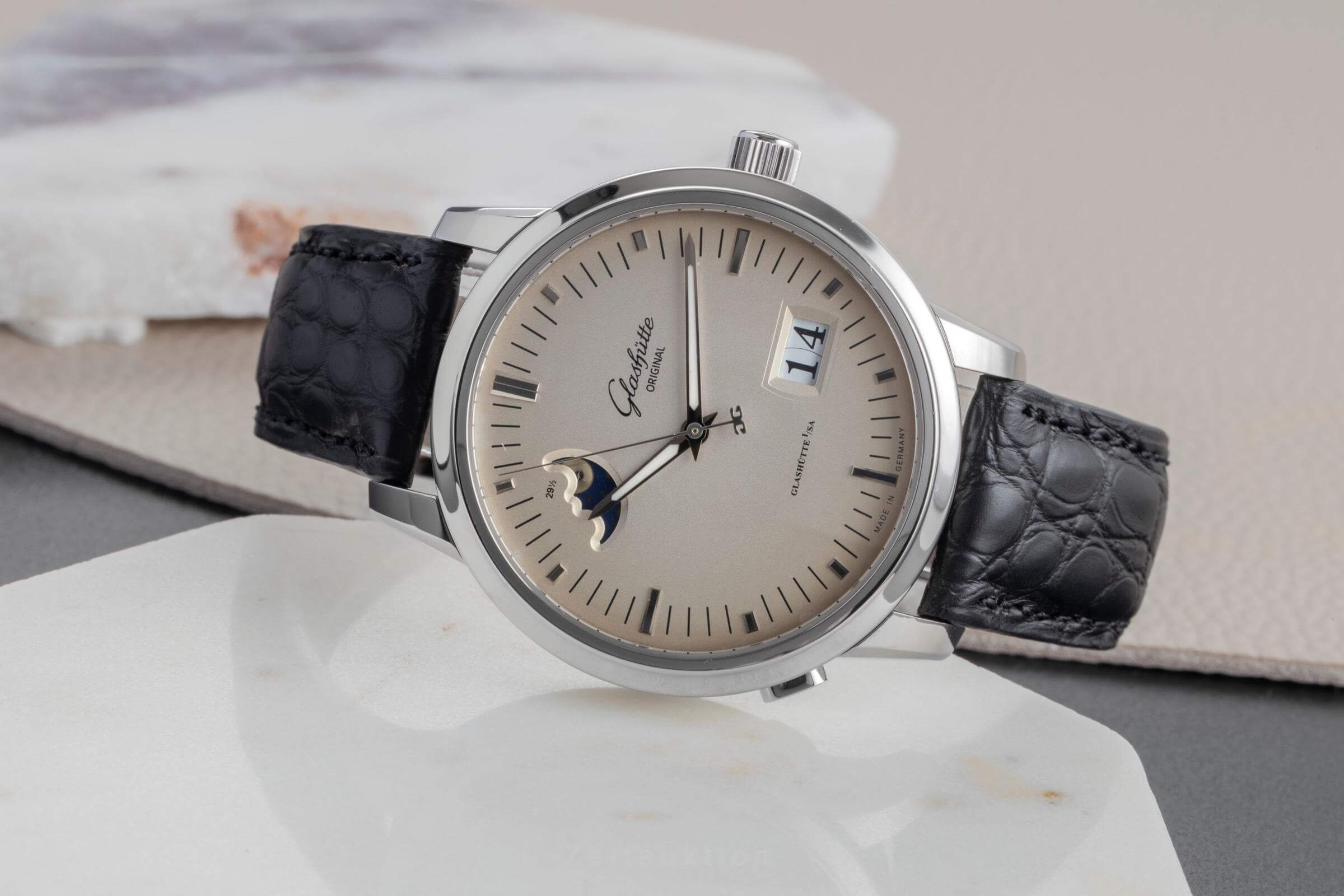 Glashütte Senator acier automatique montre pour hommes 100-04-13-02-04 LP: 12100EUR  [2501142]