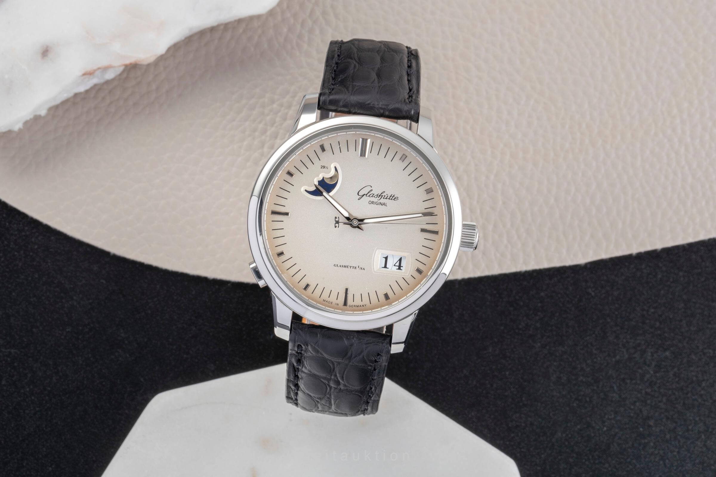 Glashütte Senator acier automatique montre pour hommes 100-04-13-02-04 LP: 12100EUR  [2501142]