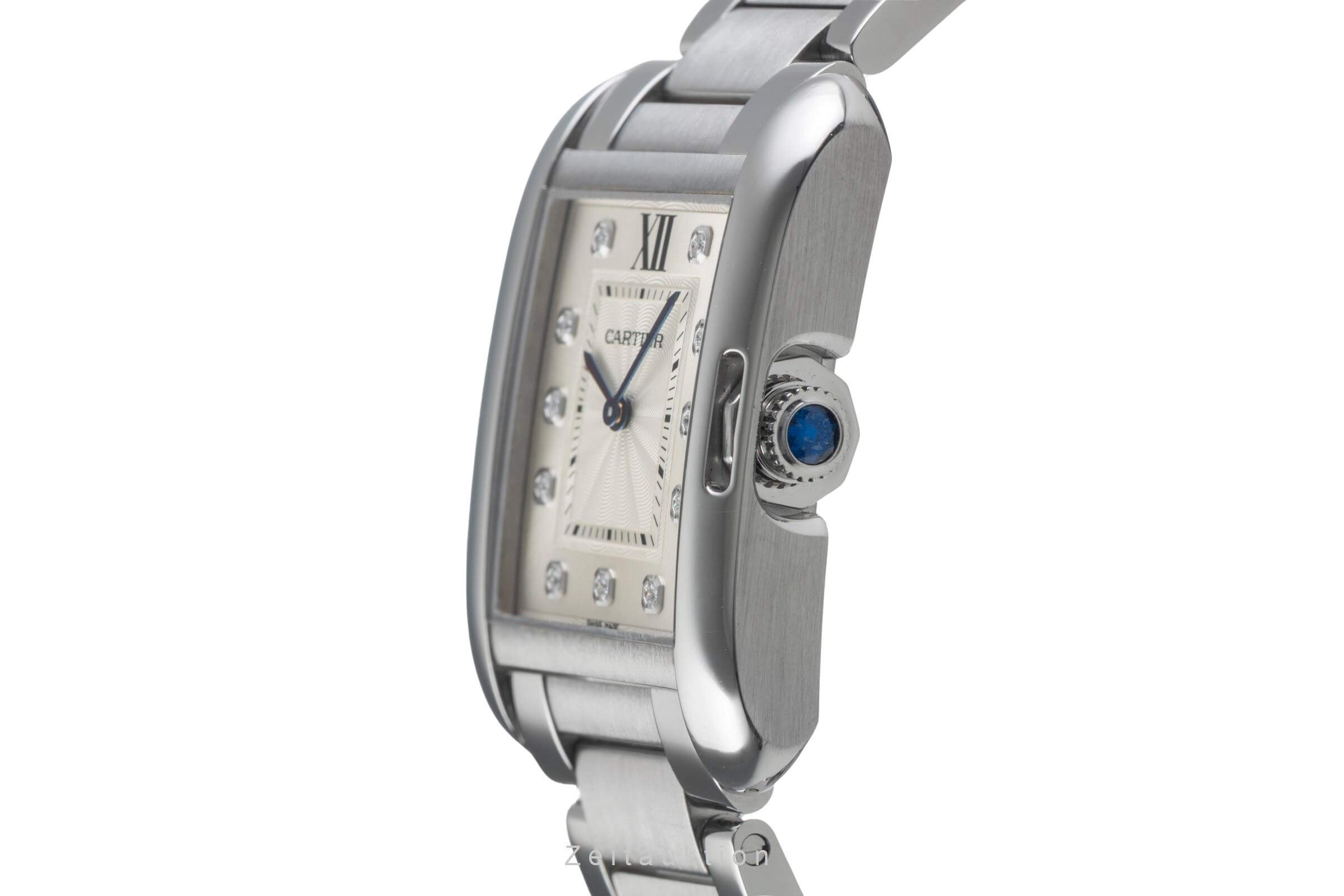 Cartier Tank Anglaise Medium Edelstahl Damenuhr Ref. W4TA0004 VP: 5000 € [2501149]